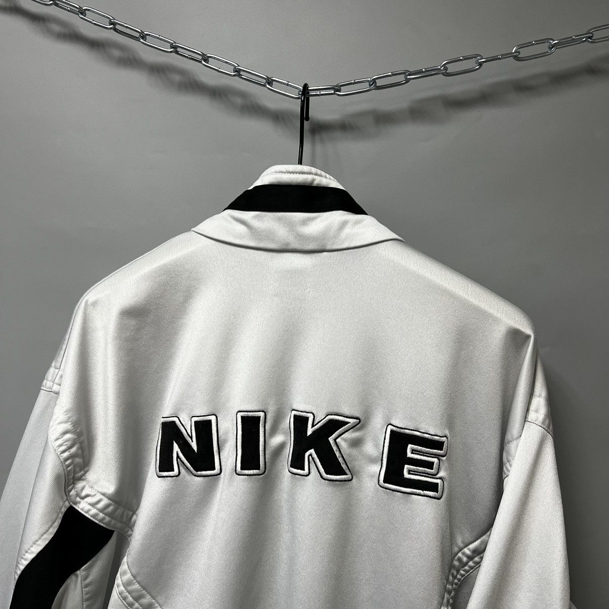 Nike × Vintage Vintage Nike Y2K Track Top Jacket Big Logo Swoosh Size US L / EU 52-54 / 3 - 3 Thumbnail