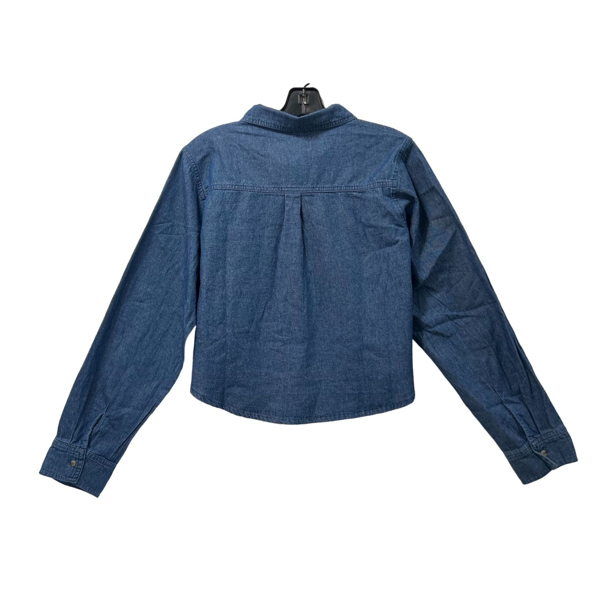 Other Sweet Envy- Women's Chambray Long Sleeve Button Down Shirt W Size M / US 6-8 / IT 42-44 - 2 Thumbnail
