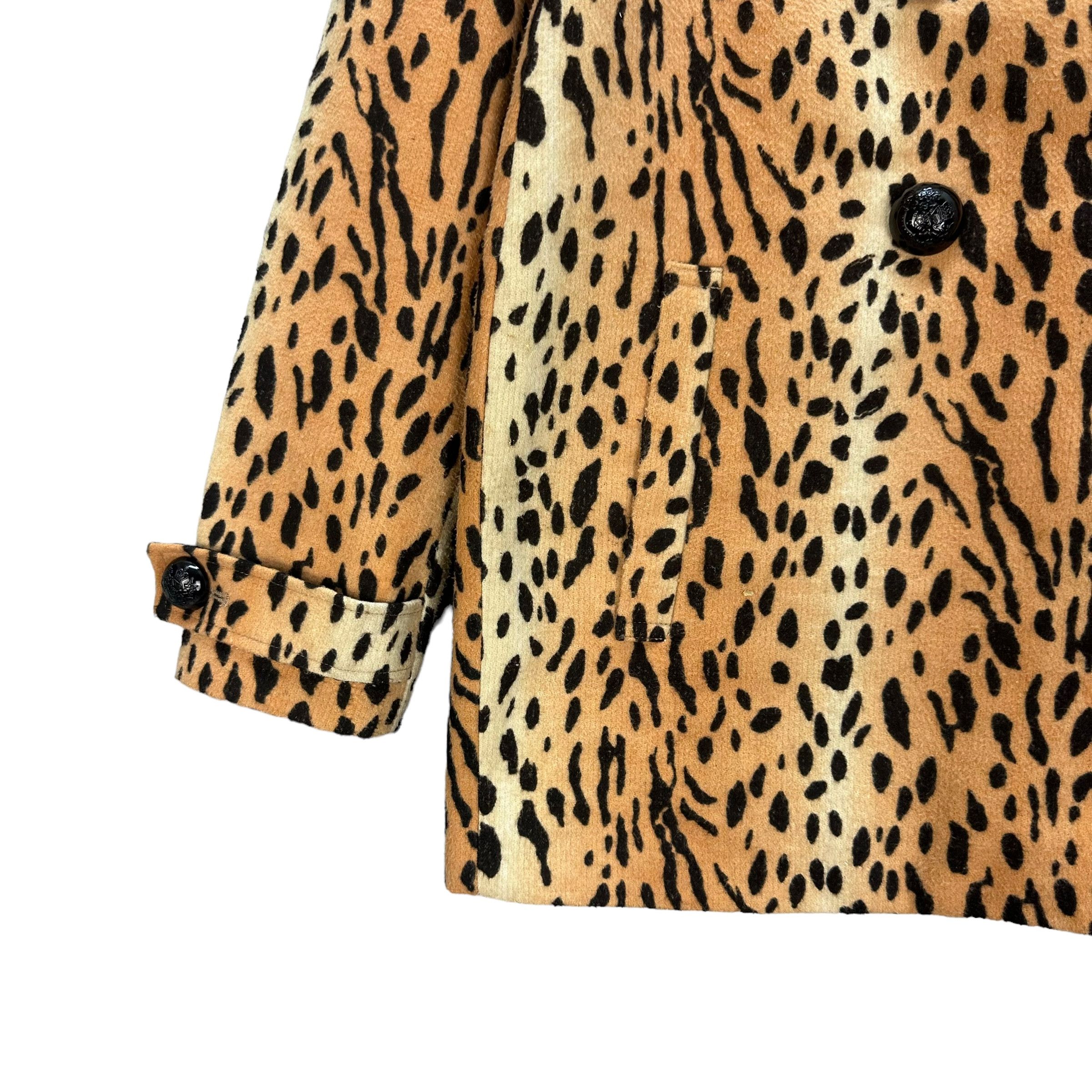 SLY SLY CHEETAH DOUBLE BREASTED COAT #8687-021 Size S / US 4 / IT 40 - 6 Thumbnail