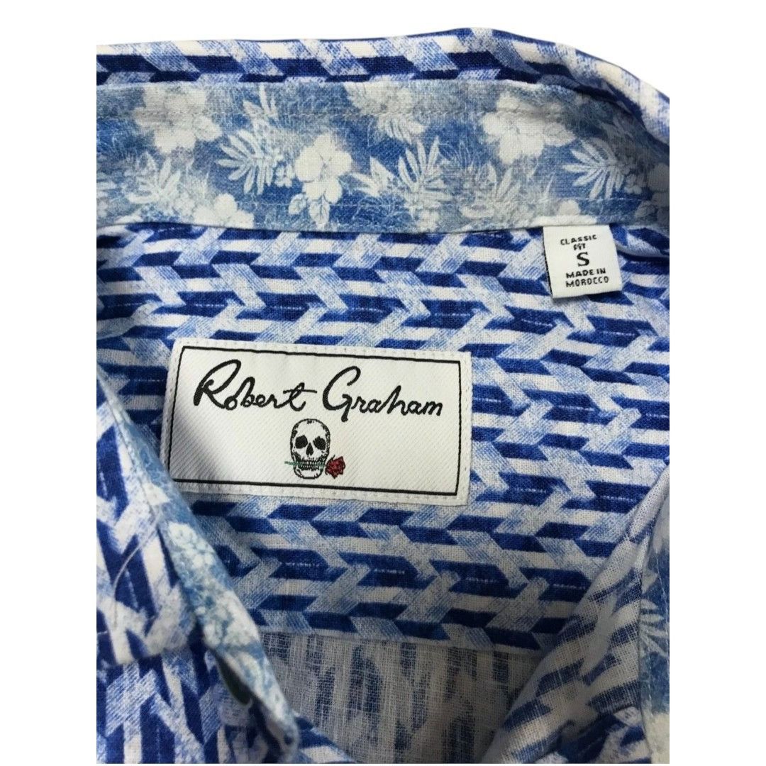 Robert Graham Robert Graham Tulsa Geo Blue White Long Sleeve Button Down S Size US S / EU 44-46 / 1 - 4 Thumbnail