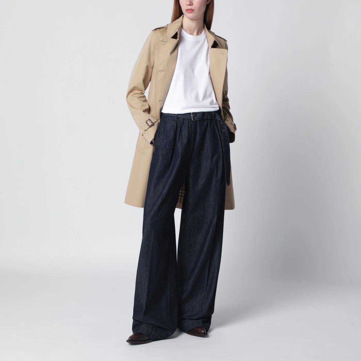 Burberry o1d2blof0426 Double-Breasted Cotton Trench Coat in Beige Size M / US 6-8 / IT 42-44 - 2 Thumbnail
