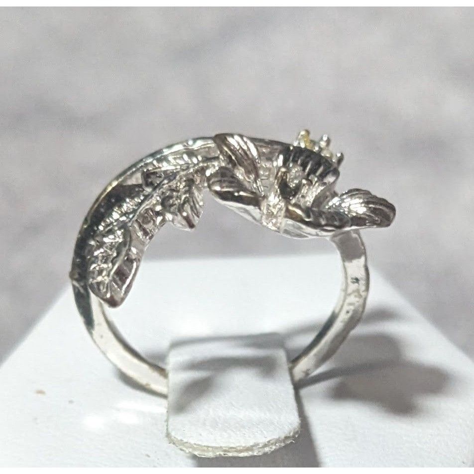 Other Floral Fairy Silver Tone Gemmed Ring Size 6 Size ONE SIZE - 4 Thumbnail