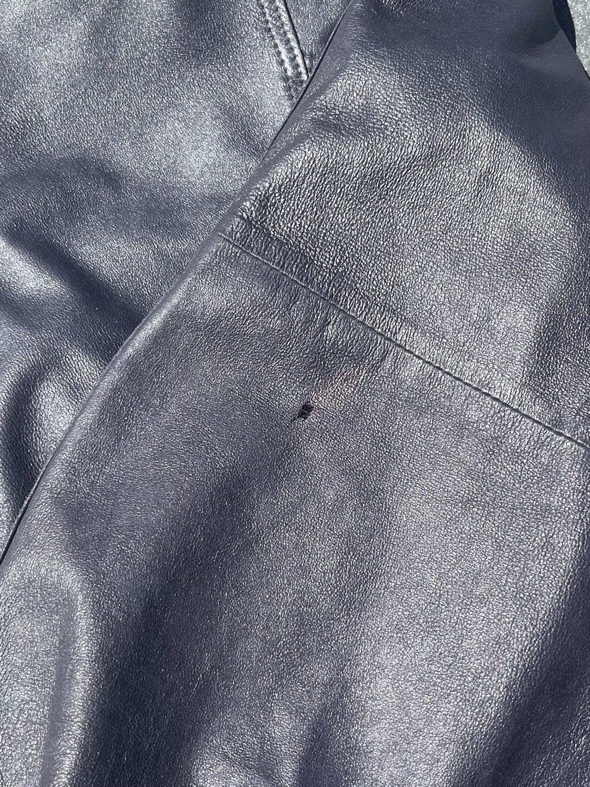Versace × Vintage VINTAGE 90s GIANNI VERSACE BLUE LEATHER JACKET AUTHENTIC Size US XL / EU 56 / 4 - 7 Thumbnail