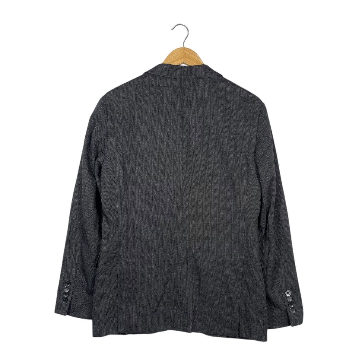 Beams Plus Beams Heart Men’s Herringbone Blazer Jacket Grey 2 Button Size 42R - 4 Thumbnail