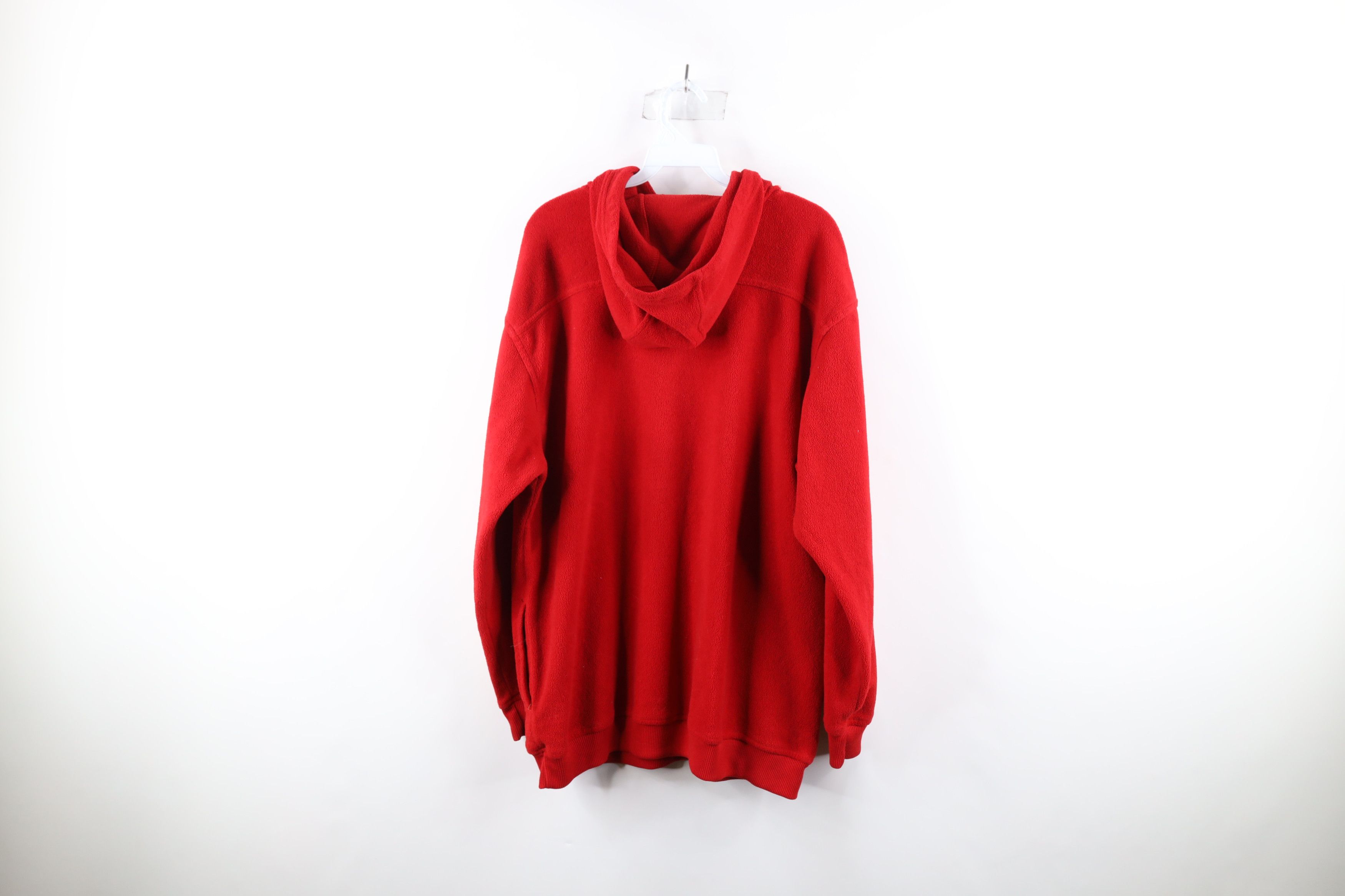Fubu × Vintage Vintage 90s FUBU Spell Out Baggy Hip Hop Fleece Hoodie Red Size US S / EU 44-46 / 1 - 10 Thumbnail
