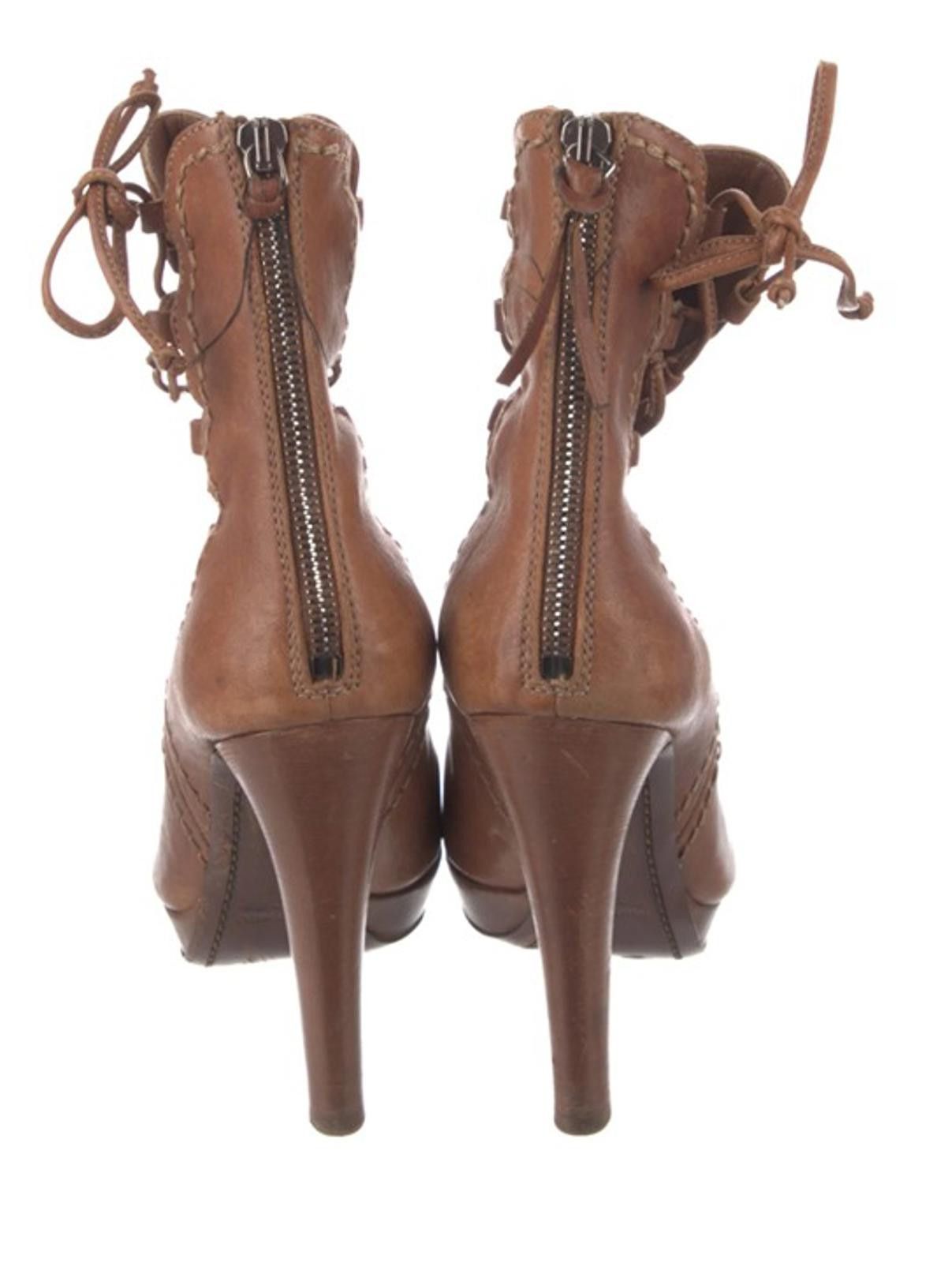 Miu Miu MIU MIU Leather Heeled Booties - SIZE 6 Size US 6 / IT 36 - 2 Thumbnail