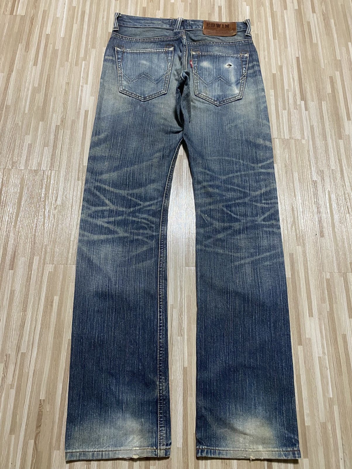 Edwin 🔥Thrash Exclusive Vintage Edwin Rusty Distress Denim Jean Size US 28 / EU 44 - 13 Thumbnail