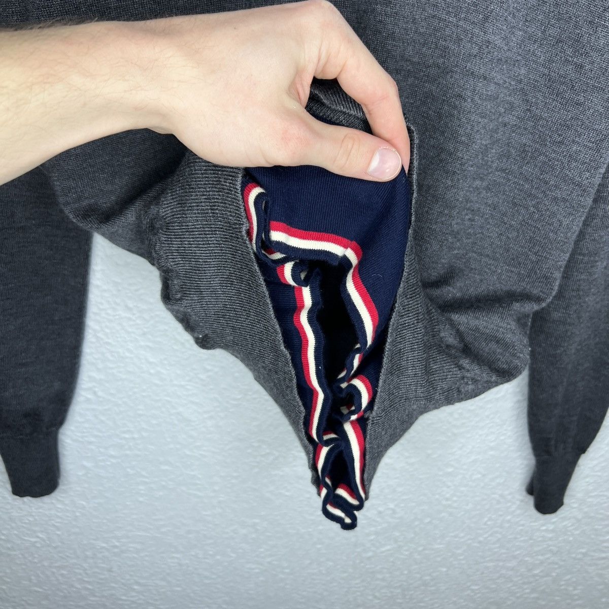 Moncler Moncler Maglione Tricot Girocollo 3M Patch Logo Wool Sweater Size US M / EU 48-50 / 2 - 7 Thumbnail