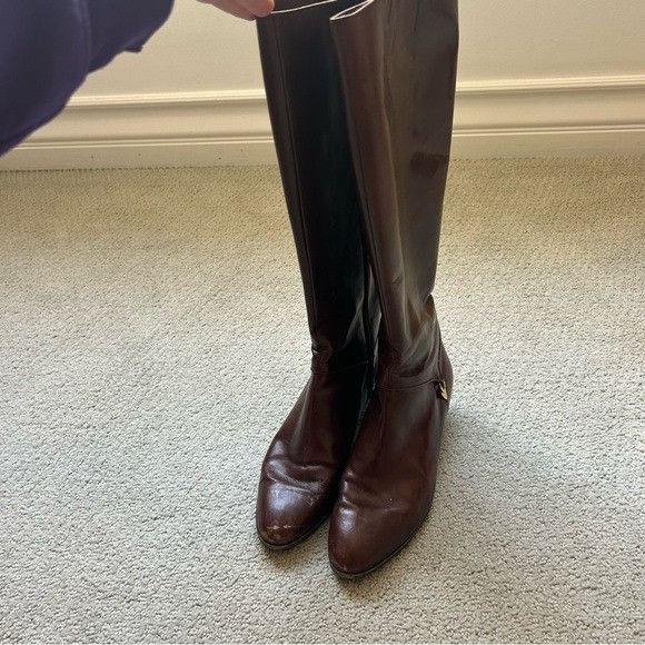 Salvatore Ferragamo Salvatore Ferragamo Brown Heeled Boots Riding Size US 5.5 / IT 35.5 - 14 Thumbnail