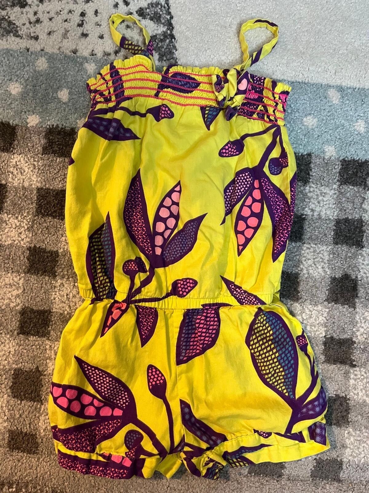 Cherokee Cherokee Girls 3T Yellow Floral Romper Size ONE SIZE - 1 Thumbnail