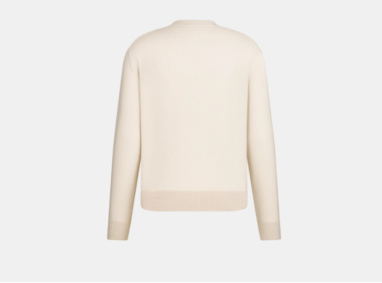 Dior o1w1db11025 513M66 Dior Archives Labels Sweater in White Size US L / EU 52-54 / 3 - 2 Thumbnail