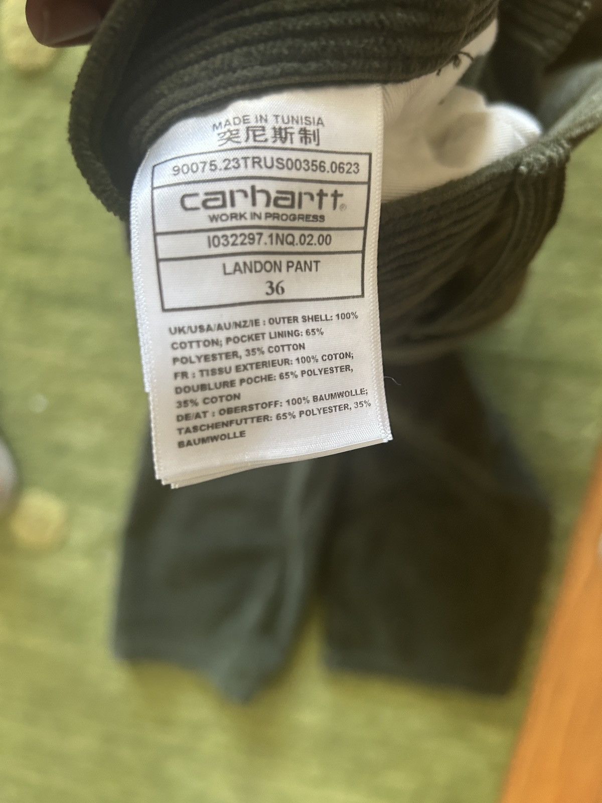 Carhartt Carhartt green corduroy Size US 36 / EU 52 - 3 Thumbnail