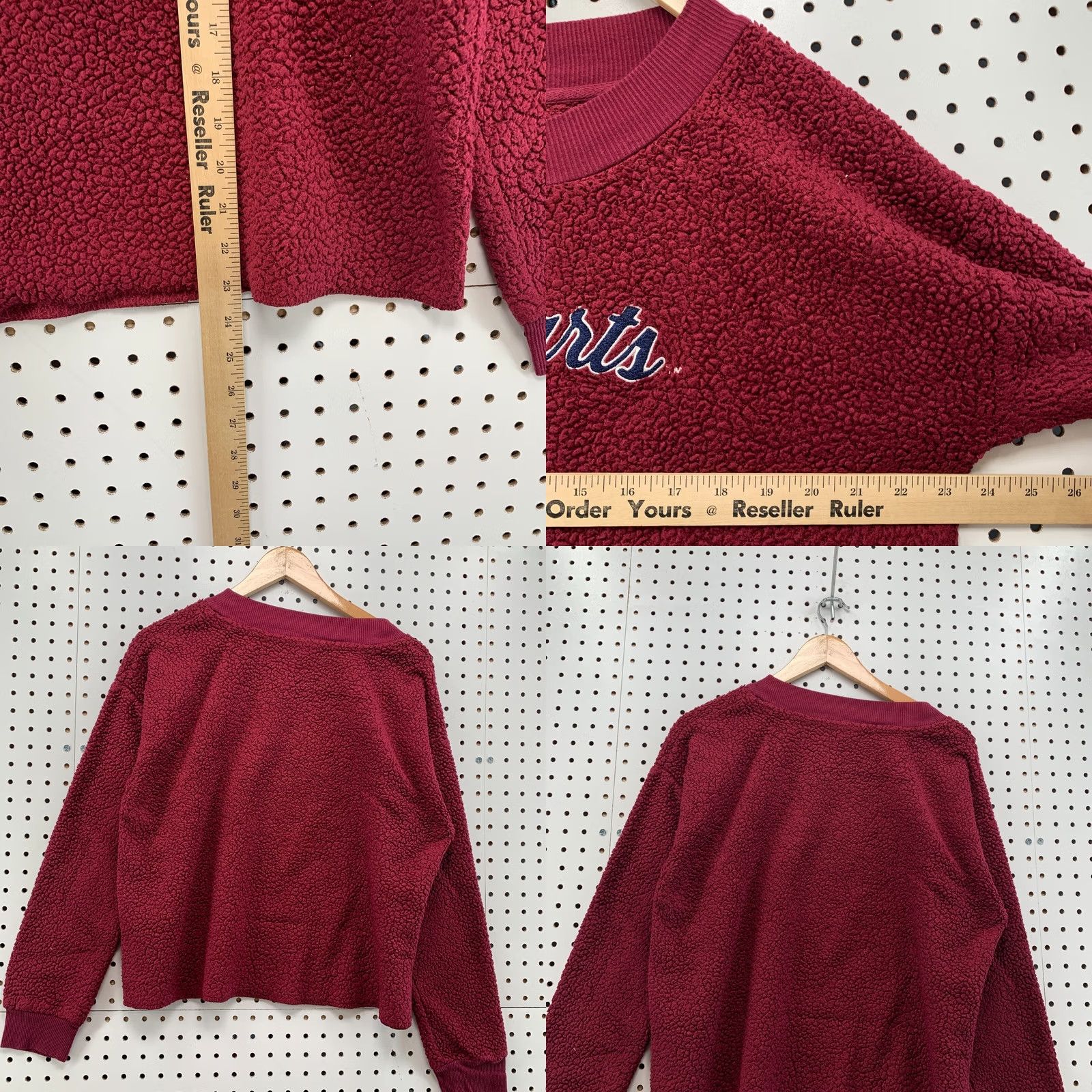 Vintage Harry Potter Shirt Womens XL Red Hogwarts Sherpa Sleepwear Sweatshirt Maroon 5x23 Size XL / US 12-14 / IT 48-50 - 8 Thumbnail