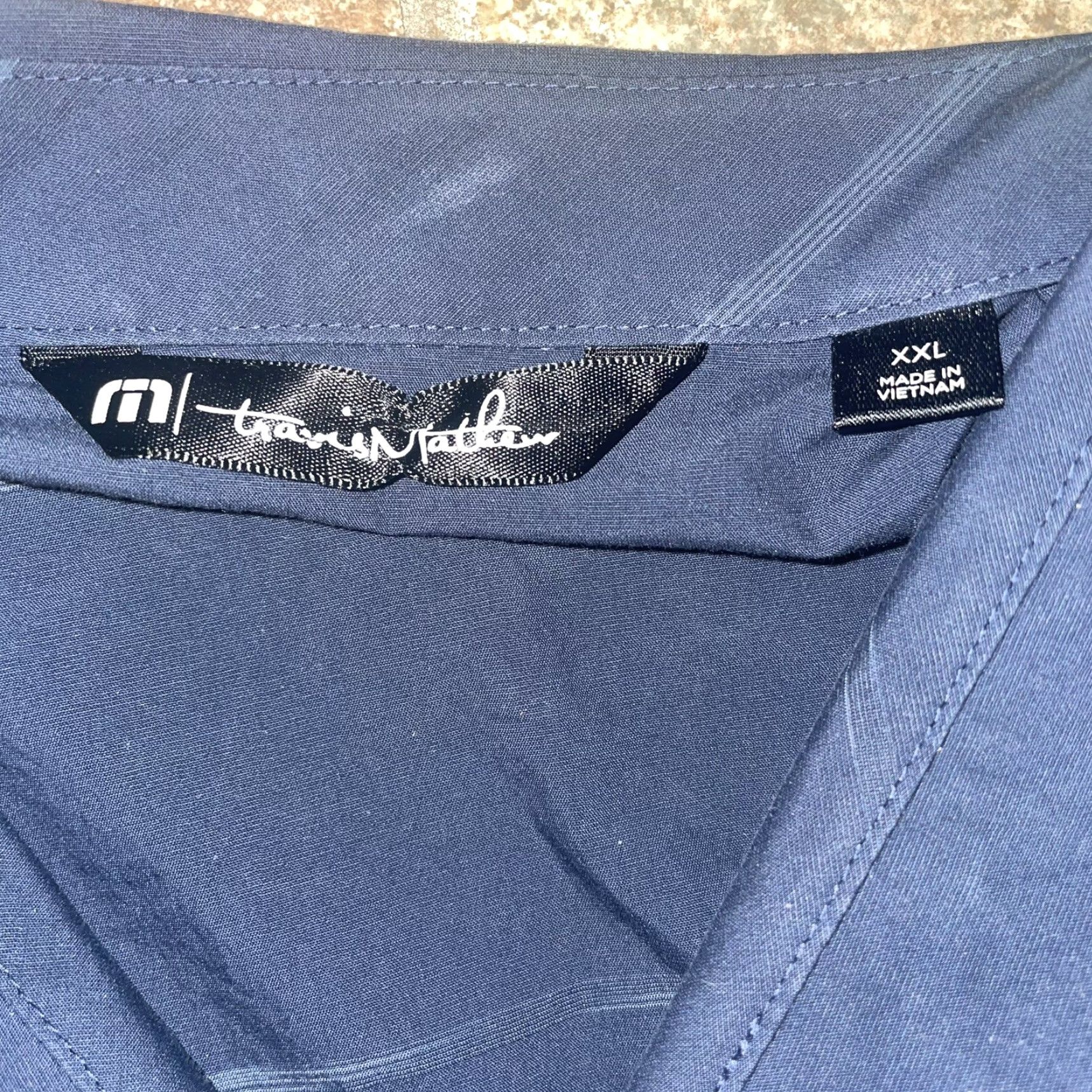 TravisMathew Travis Mathew Mens Black Short Sleeve Button-Down XXL Button Up Shirt Size US 39 - 4 Thumbnail