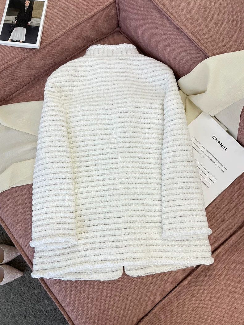 Chanel Chanel Cruise series white stand-up collar jacket Size XS / US 0-2 / IT 36-38 - 5 Thumbnail
