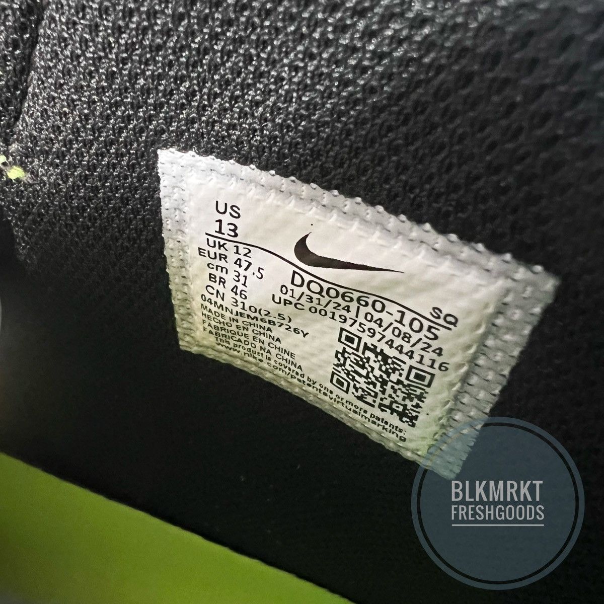 Jordan Brand Nike Air Jordan 1 High Golf Shoe White Black Volt Gold Size US 13 / EU 46 - 7 Thumbnail