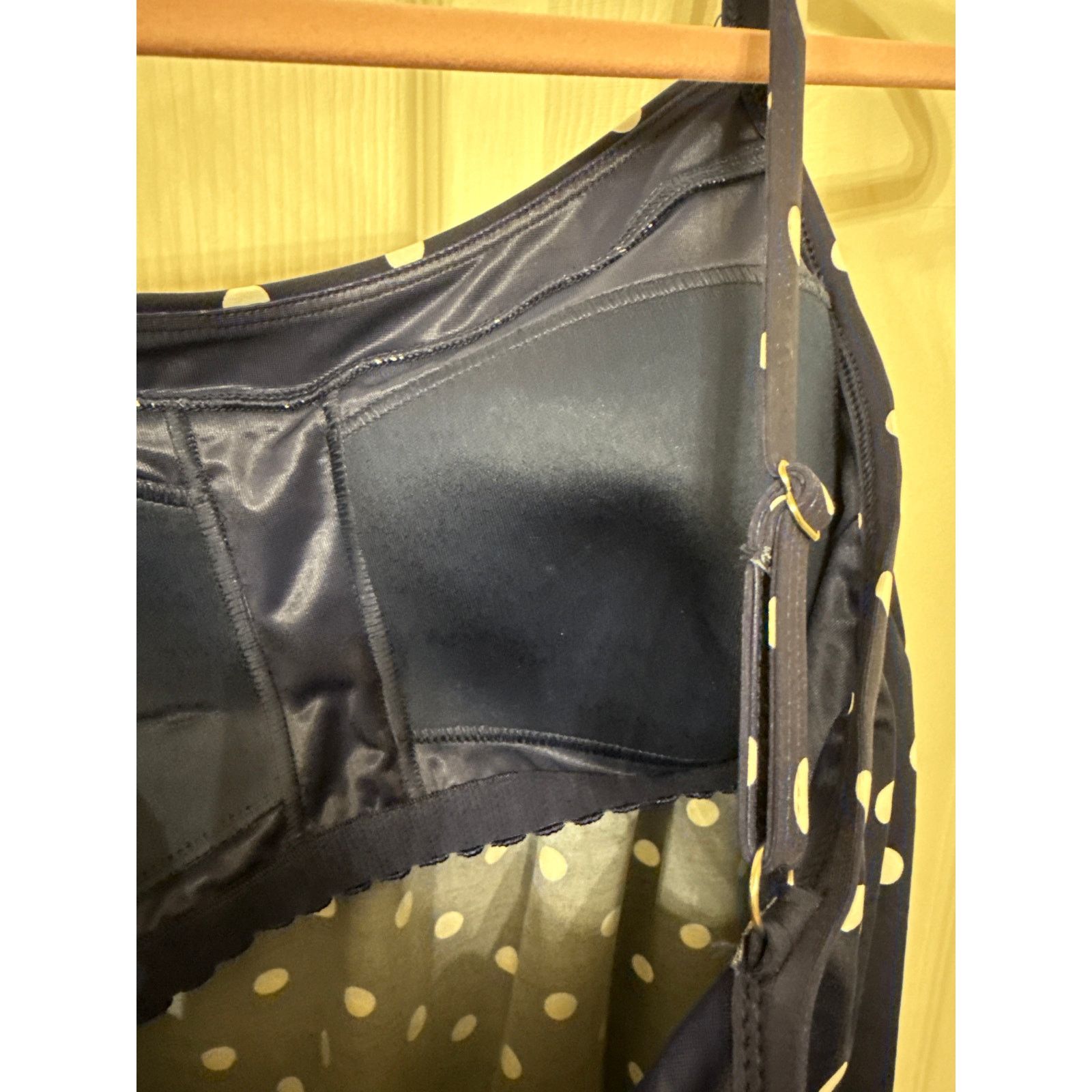 Lands' End NWOT Lands End Blouson Tankini Top Deep Sea Polka Dot,12P Size ONE SIZE - 4 Thumbnail