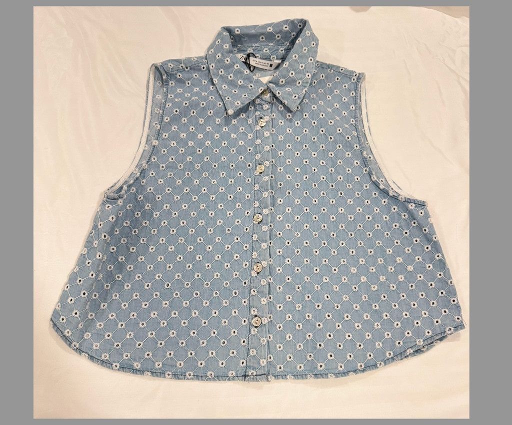 Zara Zara Openwork embroidery denim top Size M & Shorts Size 6 US Size M / US 6-8 / IT 42-44 - 5 Thumbnail