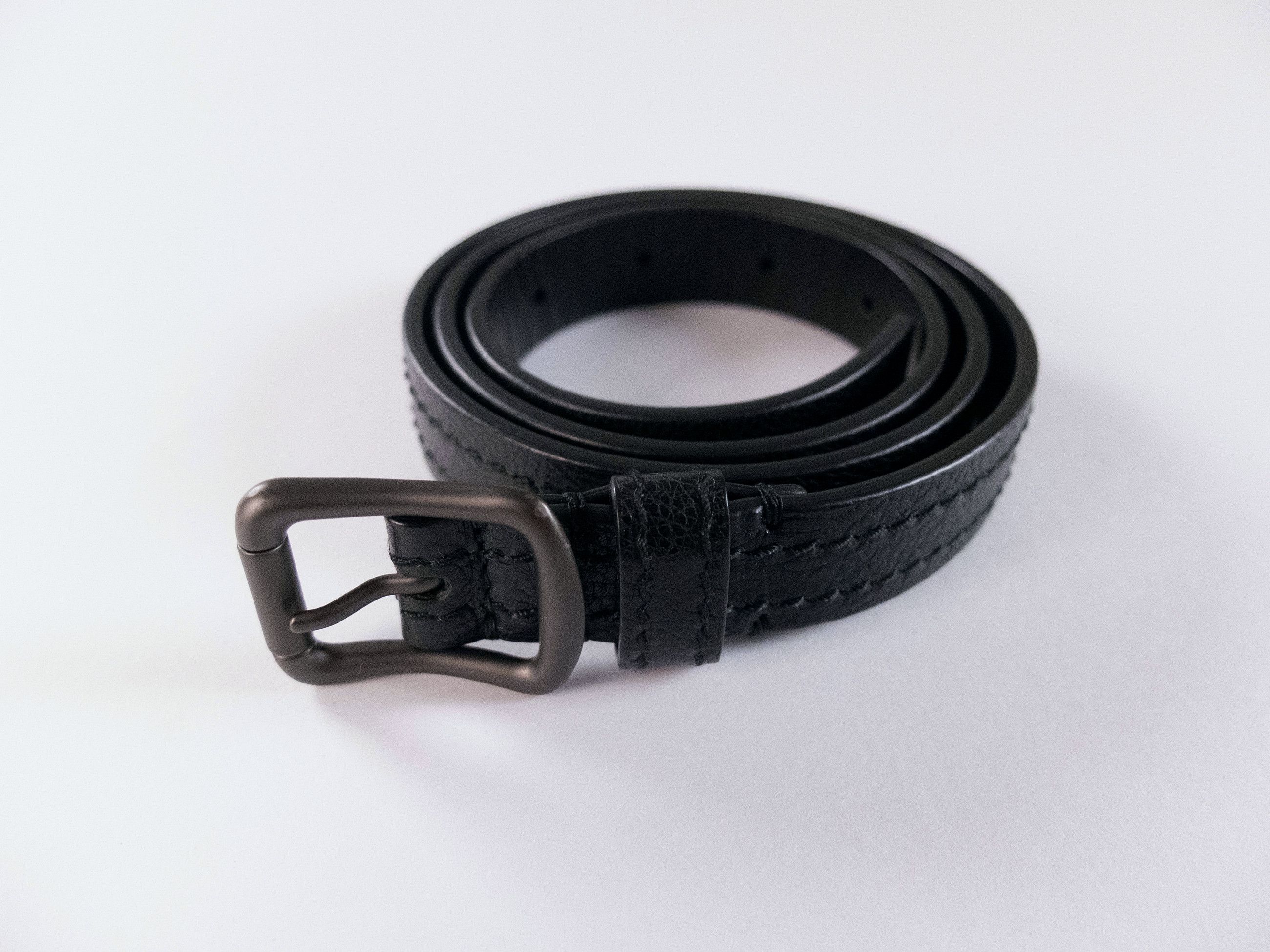 Bottega Veneta BOTTEGA VENETA thin black leather belt 75 - 28 30 inch waist Size ONE SIZE - 1 Thumbnail