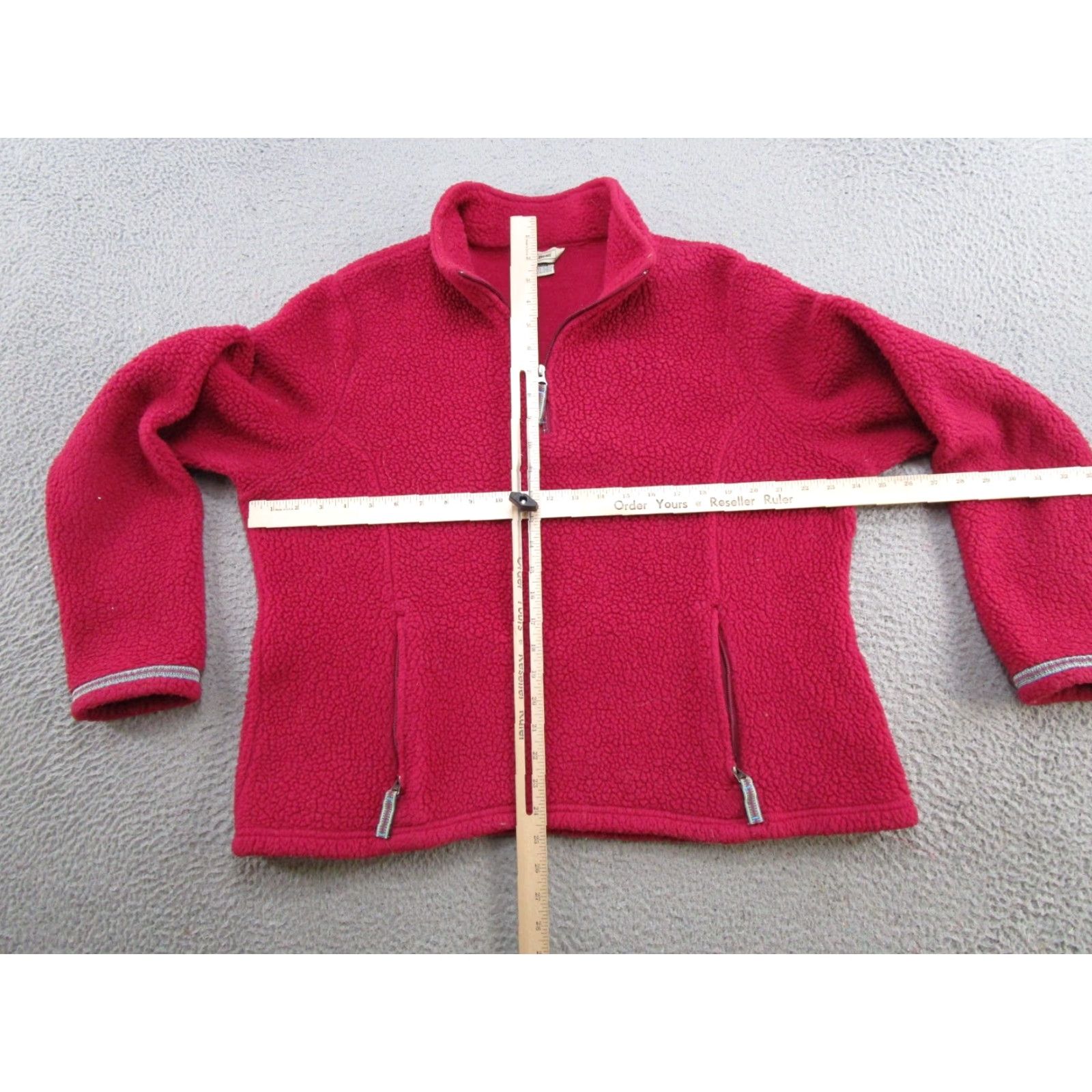 Vintage L.L.Bean Jacket Womens XL Red Half Zip BOA FLEECE Sherpa Comfort Basic Jacket Womens XL Red Size XL / US 12-14 / IT 48-50 - 5 Thumbnail