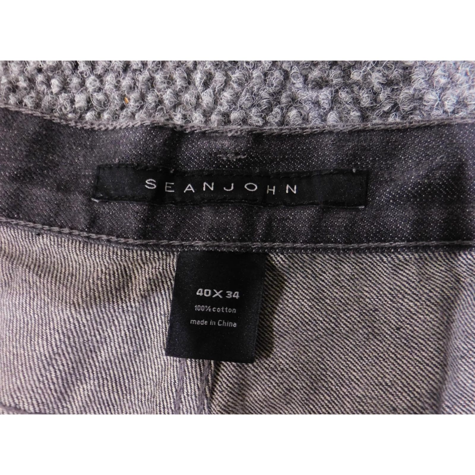 Sean John VINTAGE Sean John Jeans Mens 40x34 Black Gray Denim Hamilton Straight Leg 5 Pocket Wash Size US 40 / EU 56 - 4 Thumbnail