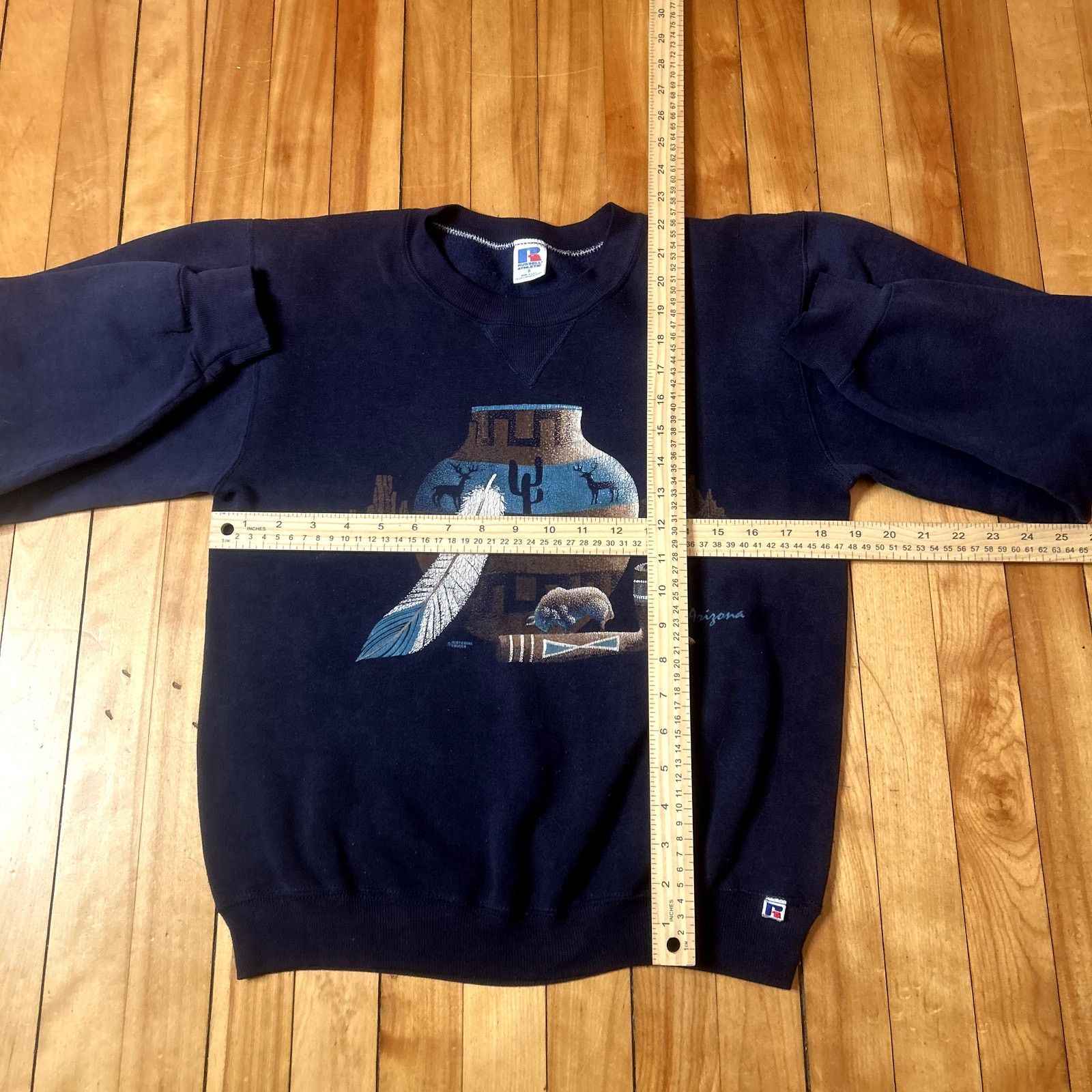 Vintage 90s Russell Aztec Crewneck Small Size US S / EU 44-46 / 1 - 5 Thumbnail