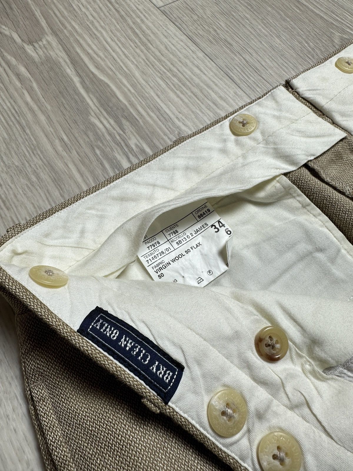 Polo Ralph Lauren Vintage Polo Ralph Lauren Beige Trousers Pants Made in Italy Size 34R - 9 Thumbnail