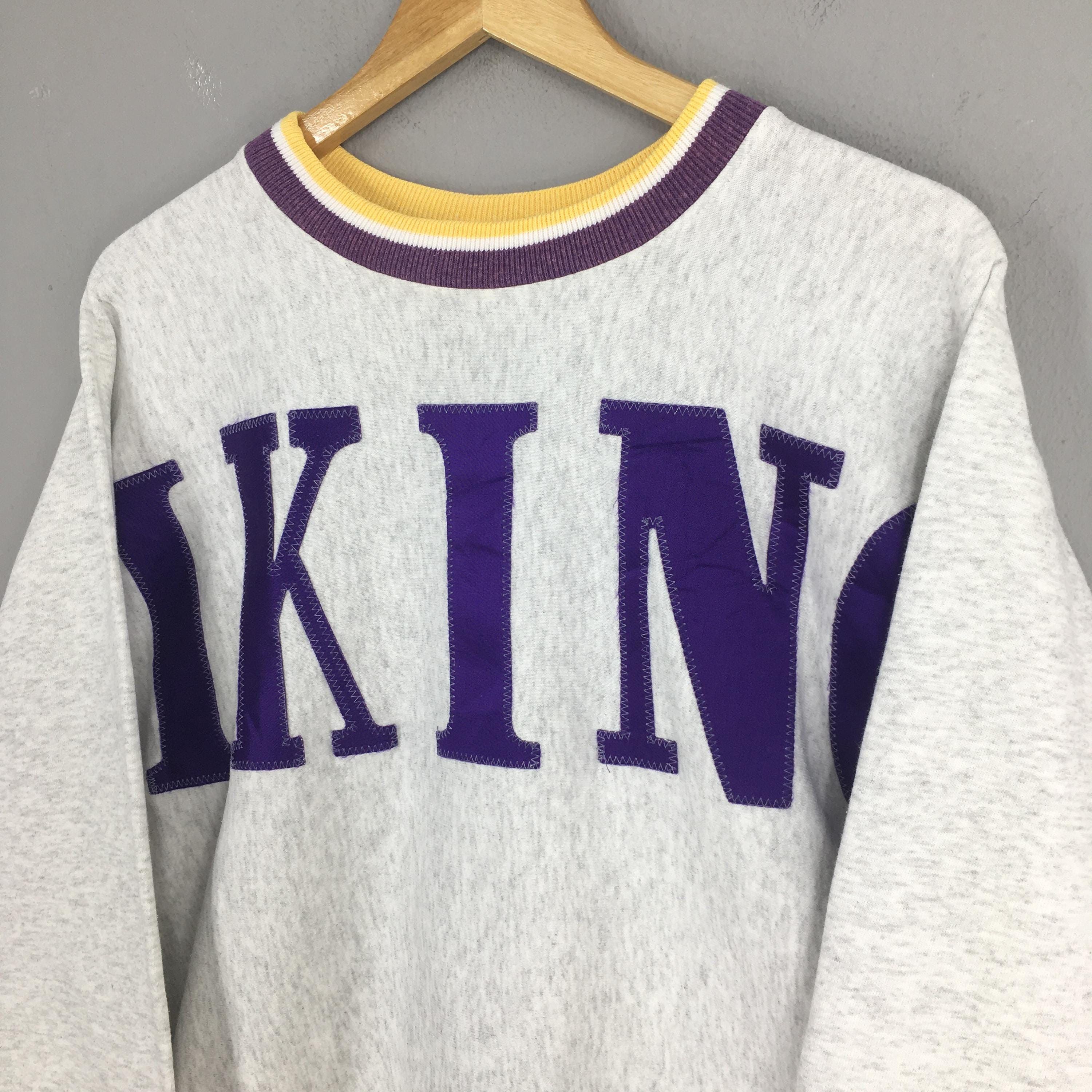 NFL Vintage 90s Minnesota Vikings NFL Sweatshirt 2XLarge Size US XXL / EU 58 / 5 - 3 Thumbnail