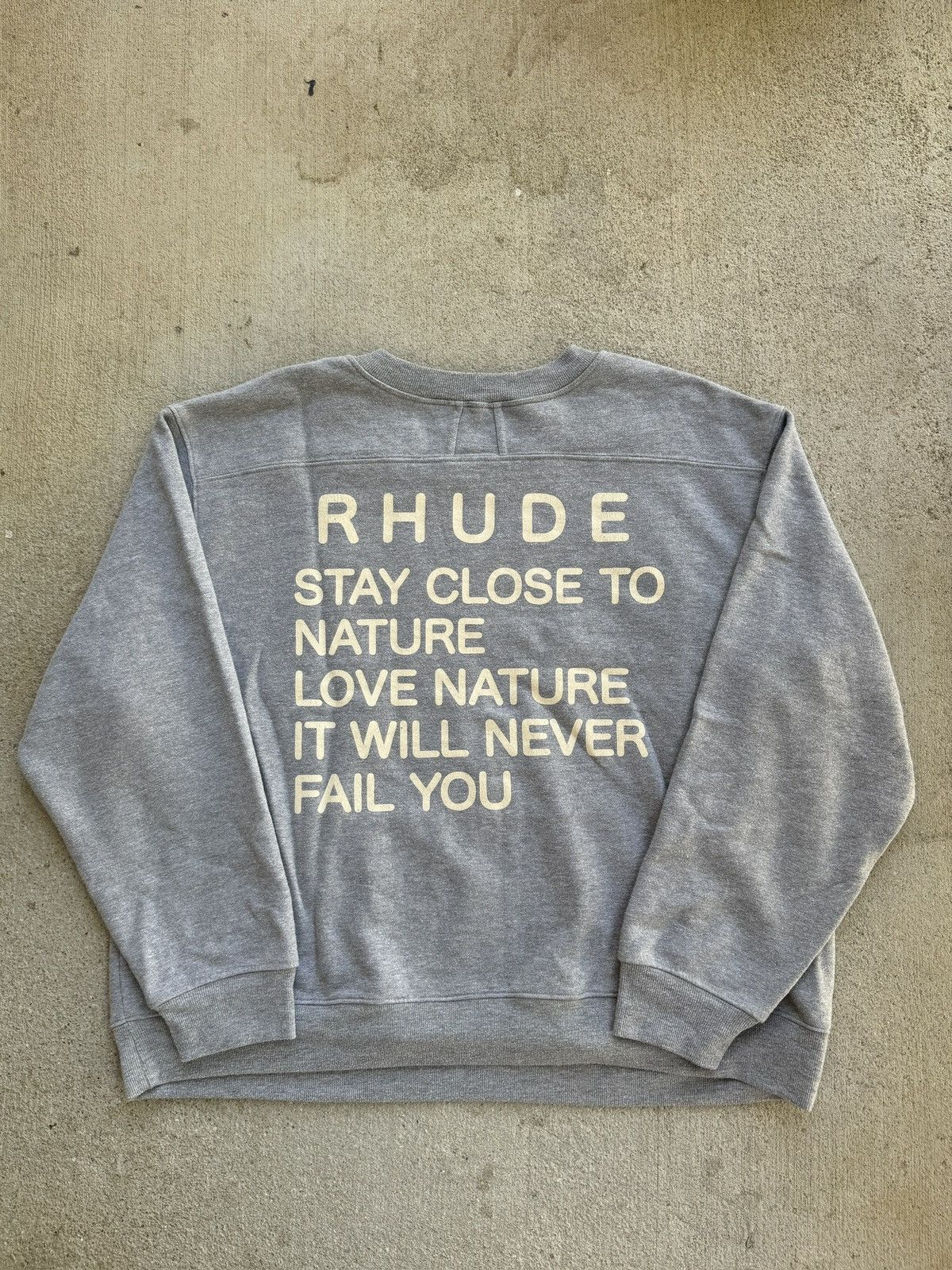 Rhude RHUDE GREY TREKKING SWEATSHIRT Size US XL / EU 56 / 4 - 3 Thumbnail