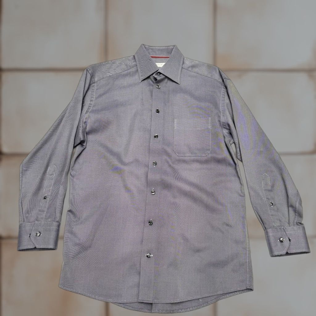 Eton Eton Contemporary Dress Shirt Navy Striped Casual 15.5 39 15.5 Business Long Sleeve Mens Shirt Size US L / EU 52-54 / 3 - 1 Thumbnail