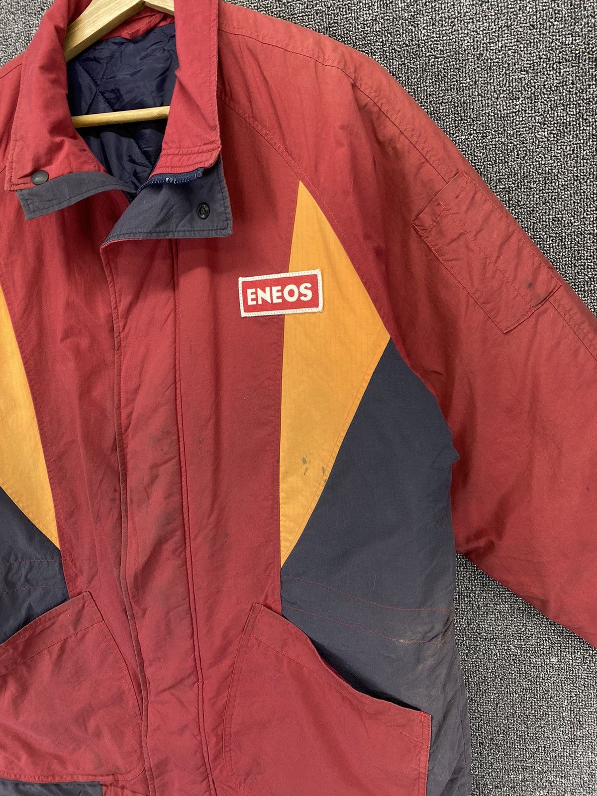 Japanese Brand Vintage ENEOS Workwear Spell Out Logo Bomber Jacket Size US L / EU 52-54 / 3 - 6 Thumbnail