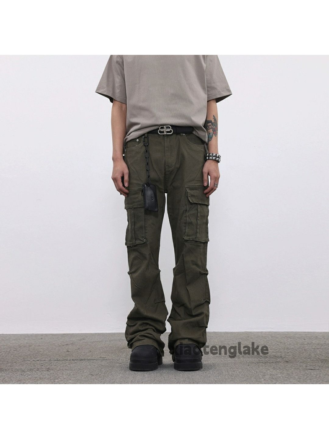 Designer × Vintage utility military pleated outdoor punk grunge cargo pants Size US 32 / EU 48 - 7 Thumbnail