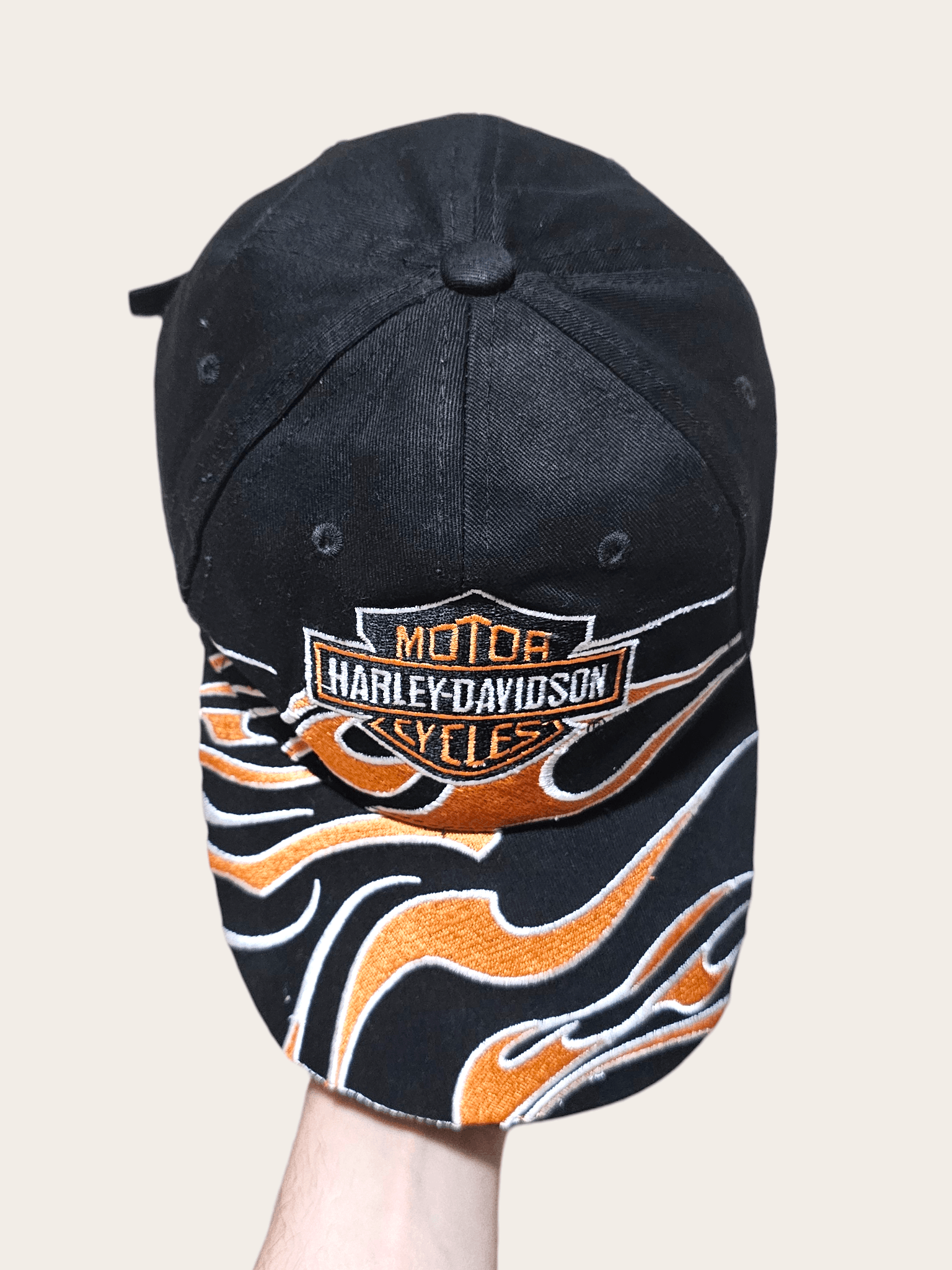 Harley Davidson Harley Davidson 90's Flames Hat Size ONE SIZE - 4 Thumbnail