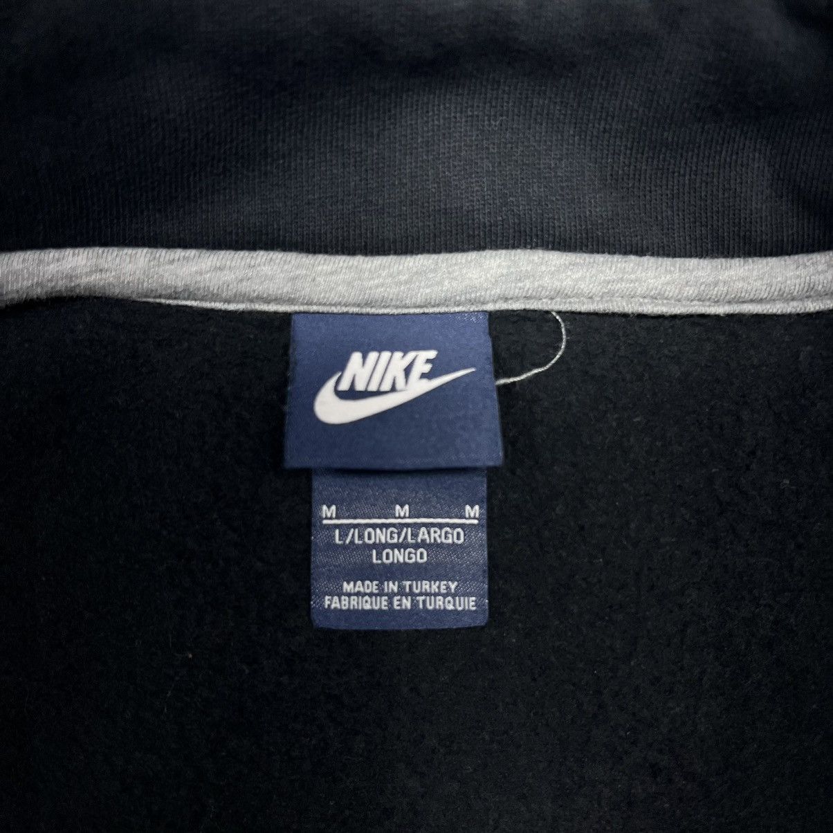Nike Nike Sweatshirt Black Full Zip Mock Neck Swoosh Turkey Made Size US M / EU 48-50 / 2 - 8 Thumbnail