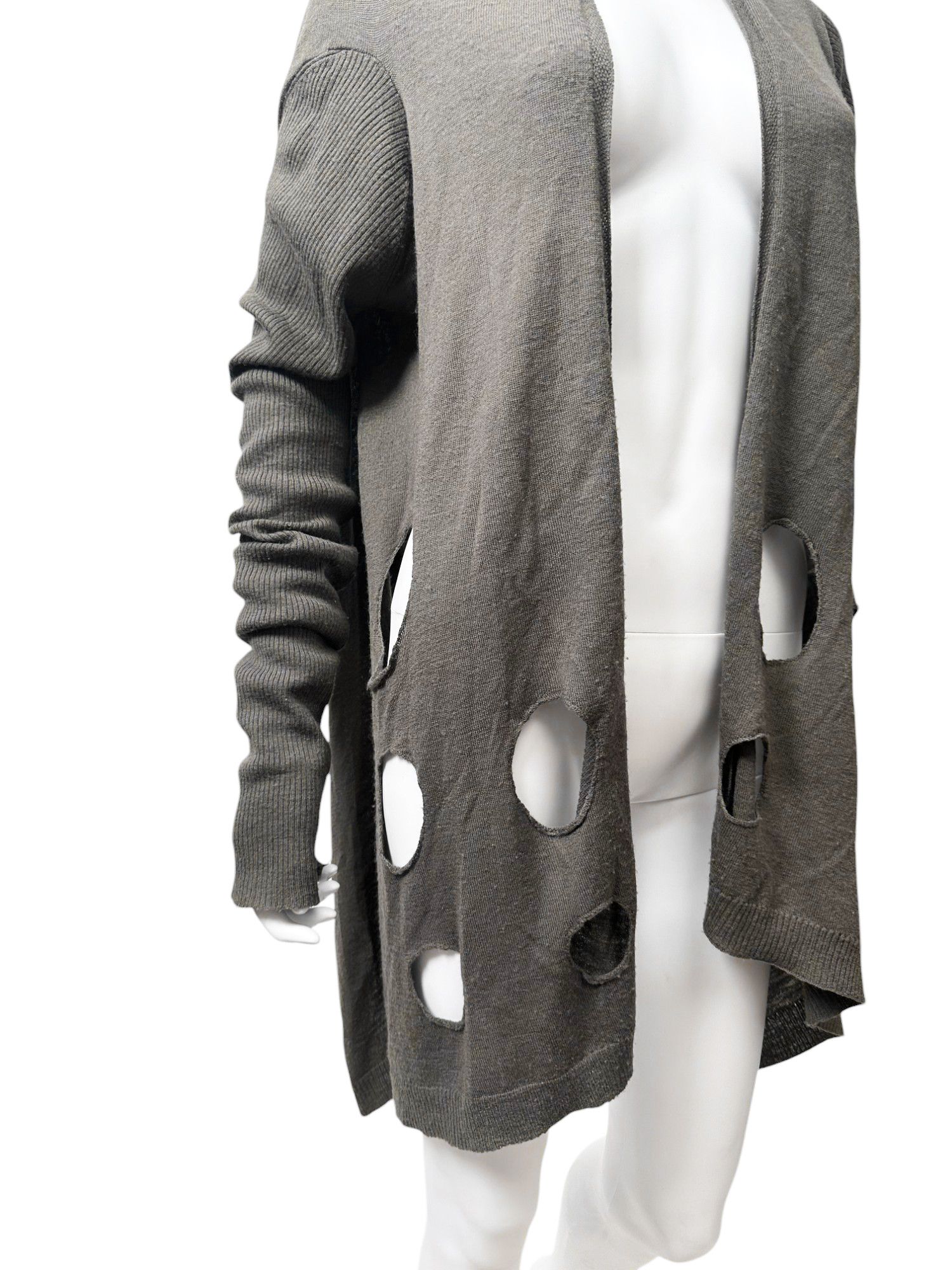 Rick Owens S/S 2006 Brown Holed Cardigan Size M / US 6-8 / IT 42-44 - 6 Thumbnail