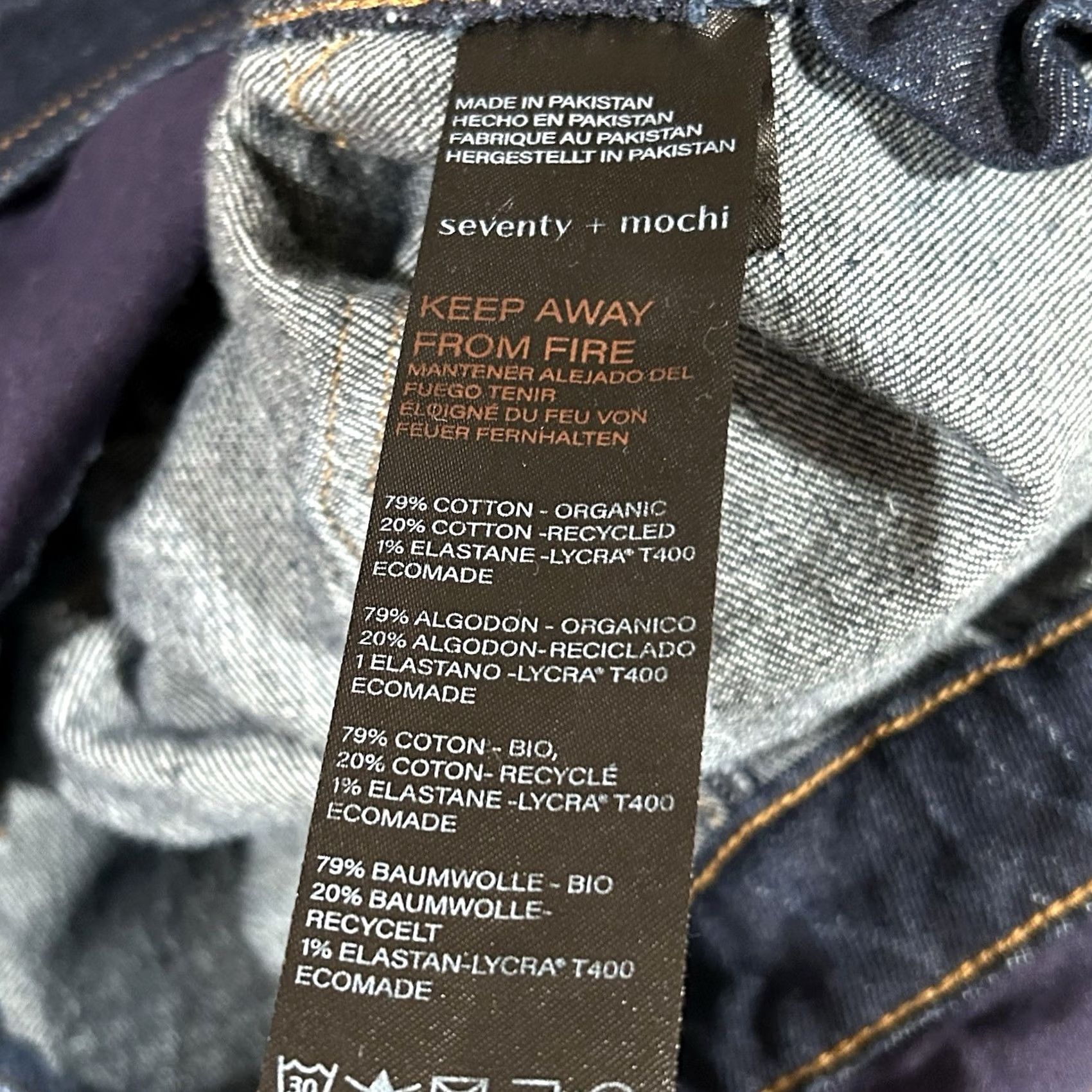 Vintage VINTAGE Seventy + Mochi Elodie Frill Denim Overall Shirt Women's 27 Inseam 4 Blue Cotton Blend Logo Pocket Straight Rise 8.5-10.5 Size 27" / US 4 / IT 40 - 6 Thumbnail
