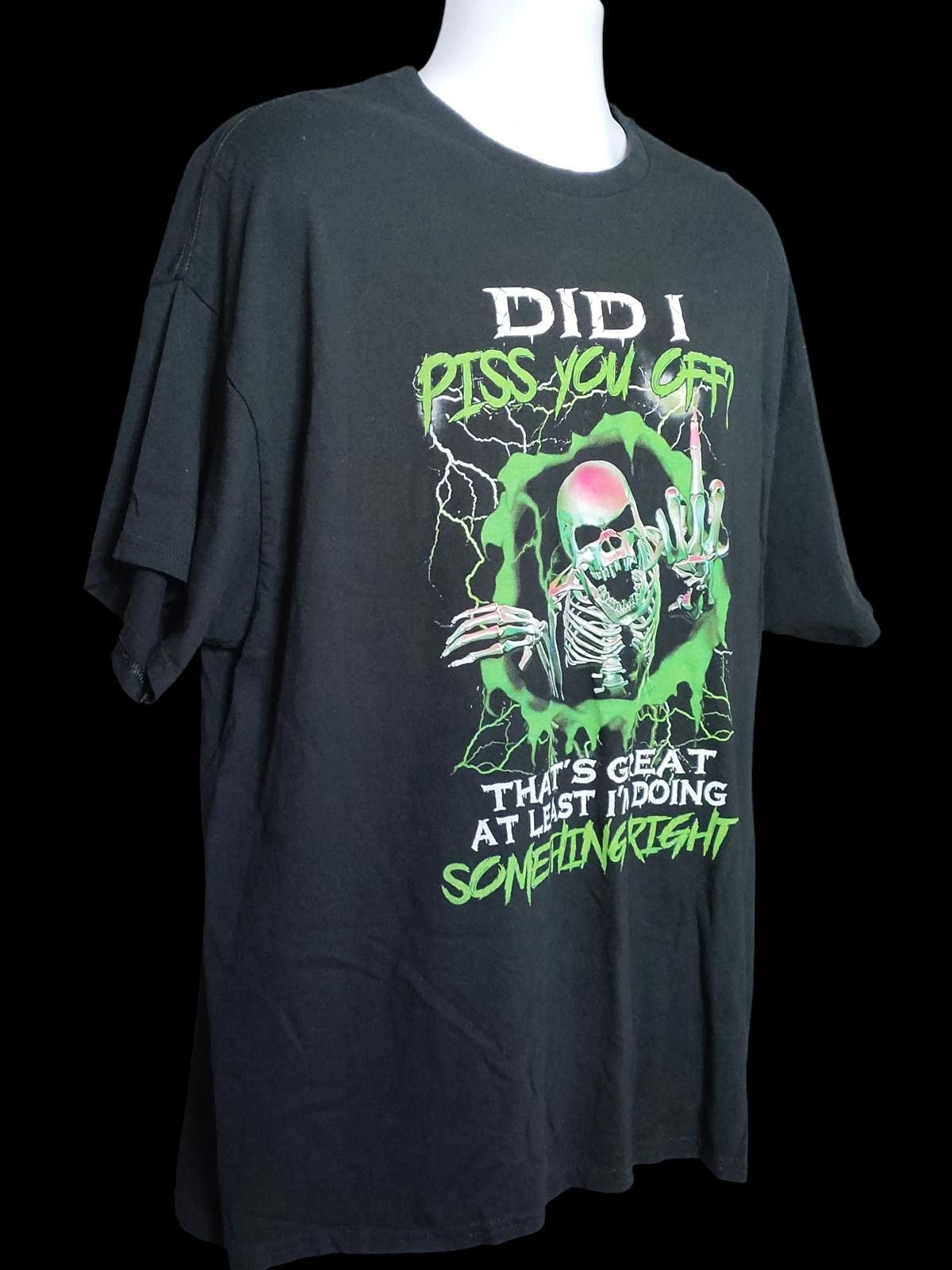 Gildan Men's Graphic Printed Black T-Shirt Skeleton Design Size US XXL / EU 58 / 5 - 4 Thumbnail