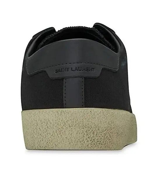 Saint Laurent Paris oc11z1125 Court Classic Embroidered Sneakers in Black Size US 15 / EU 48 - 5 Thumbnail