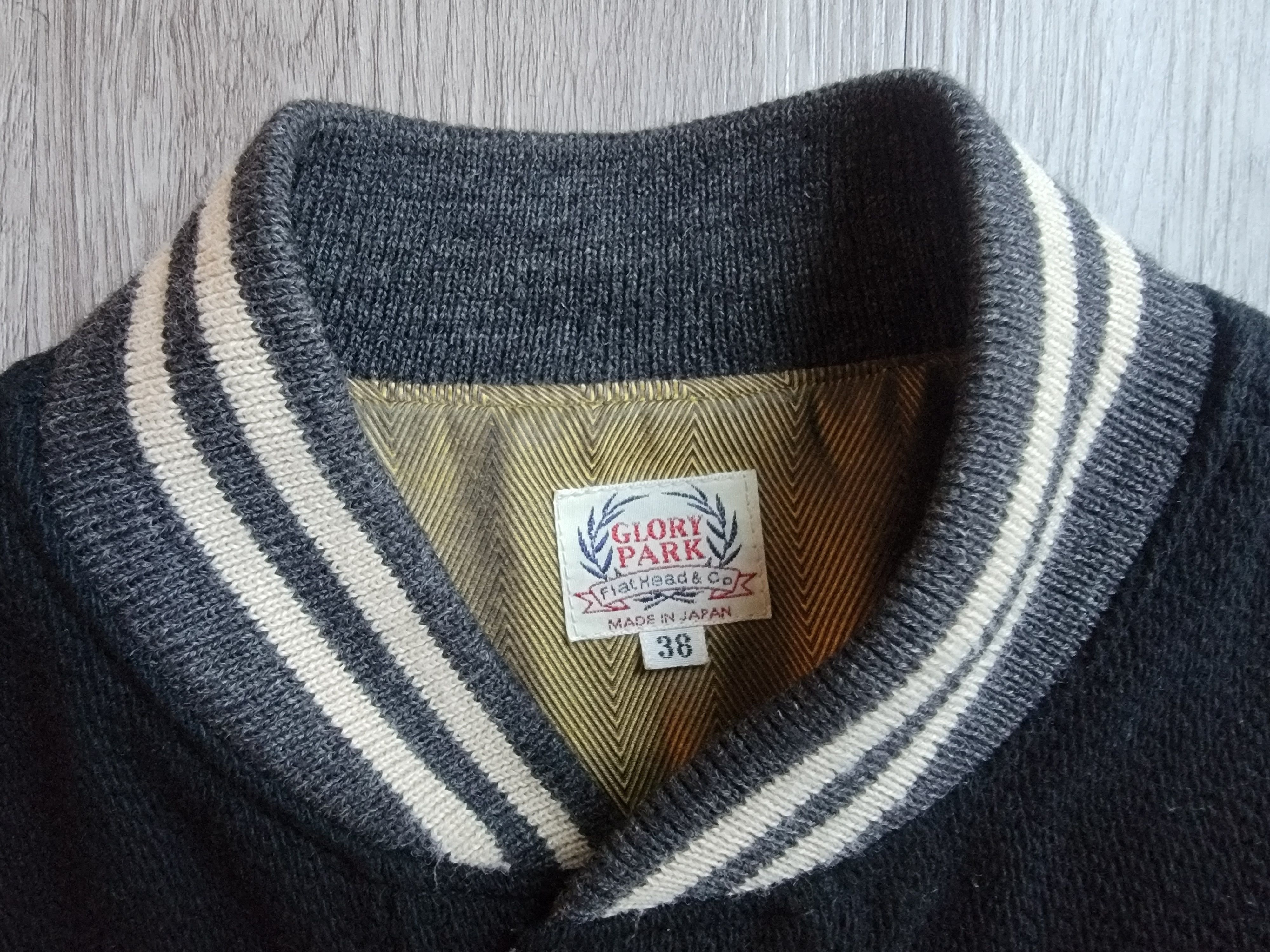 The Flat Head THE FLAT HEAD Varsity Bomber Jacket Wool Leather Size US S / EU 44-46 / 1 - 10 Thumbnail