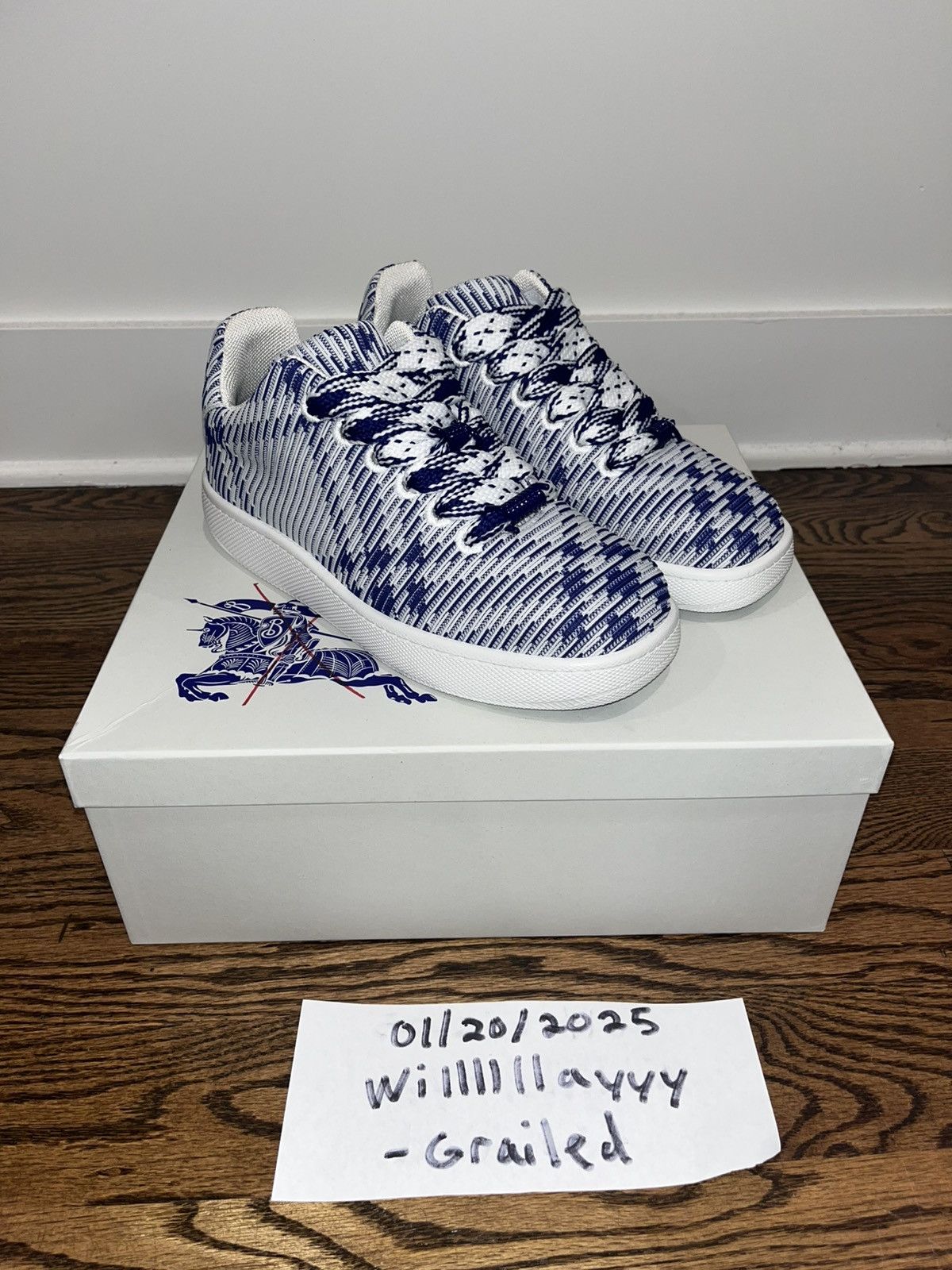 Burberry Burberry Check Knit Box Sneakers Size US 9.5 / EU 42-43 - 7 Thumbnail