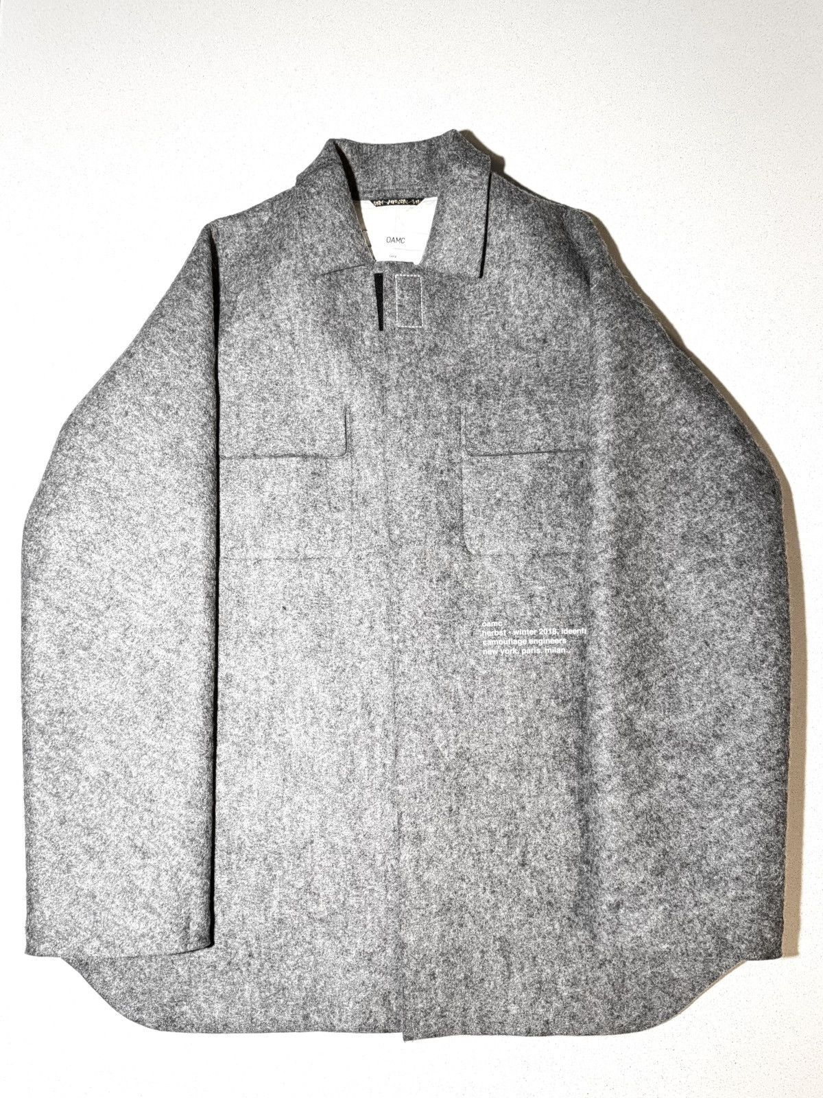 OAMC 2018aw コート(kunsthalle felt shirt） OAMC / APOLOGY SHIRT 