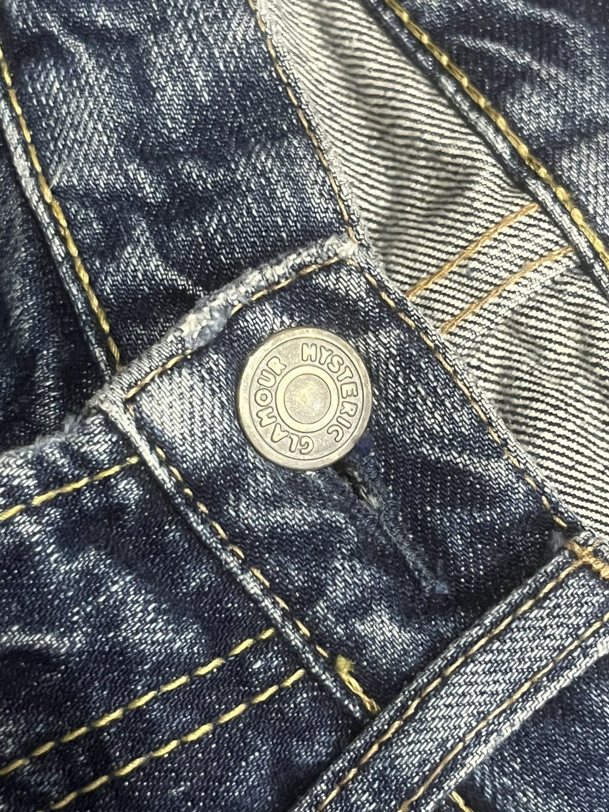 Hysteric Glamour Japanese Brand Hysteric Glamour Blue Whisker Studded Jeans Size US 30 / EU 46 - 6 Thumbnail