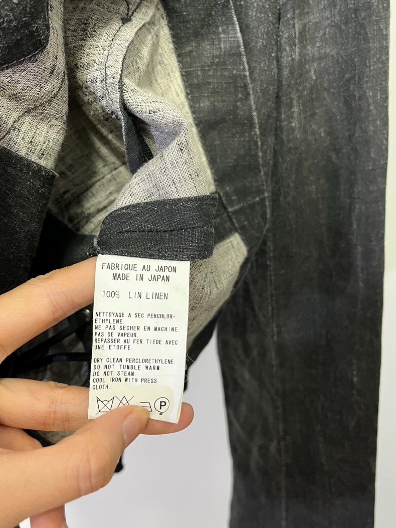 Y's Y's Worn lace-up linen blazer jacket Size US S / EU 44-46 / 1 - 6 Thumbnail