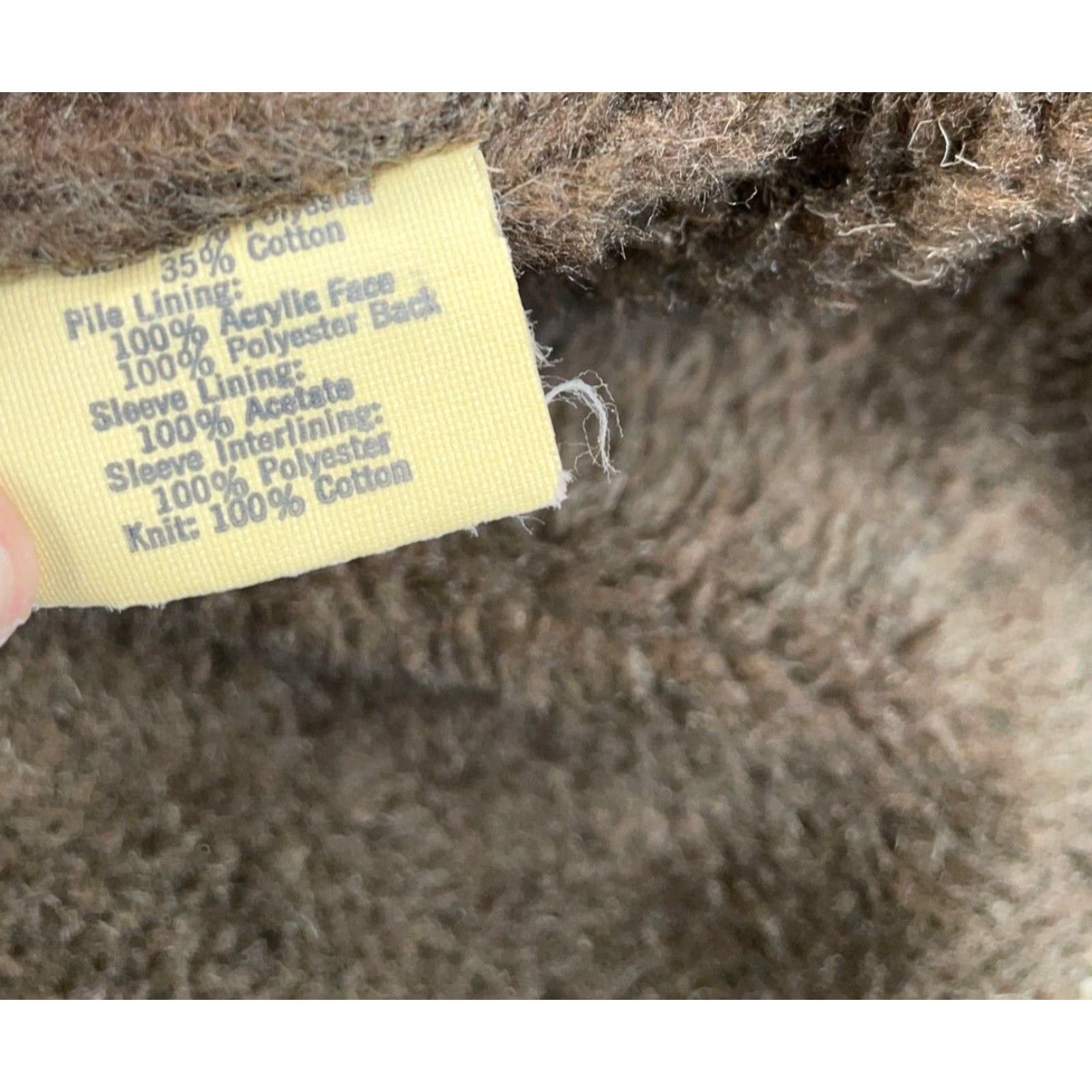 IDEA VTG 80s Bomber Jacket Adult Large Beige Faux Fur Lined Elongated Zip Full Zip Pockets Stand-Up Collar Regular Size US L / EU 52-54 / 3 - 5 Thumbnail