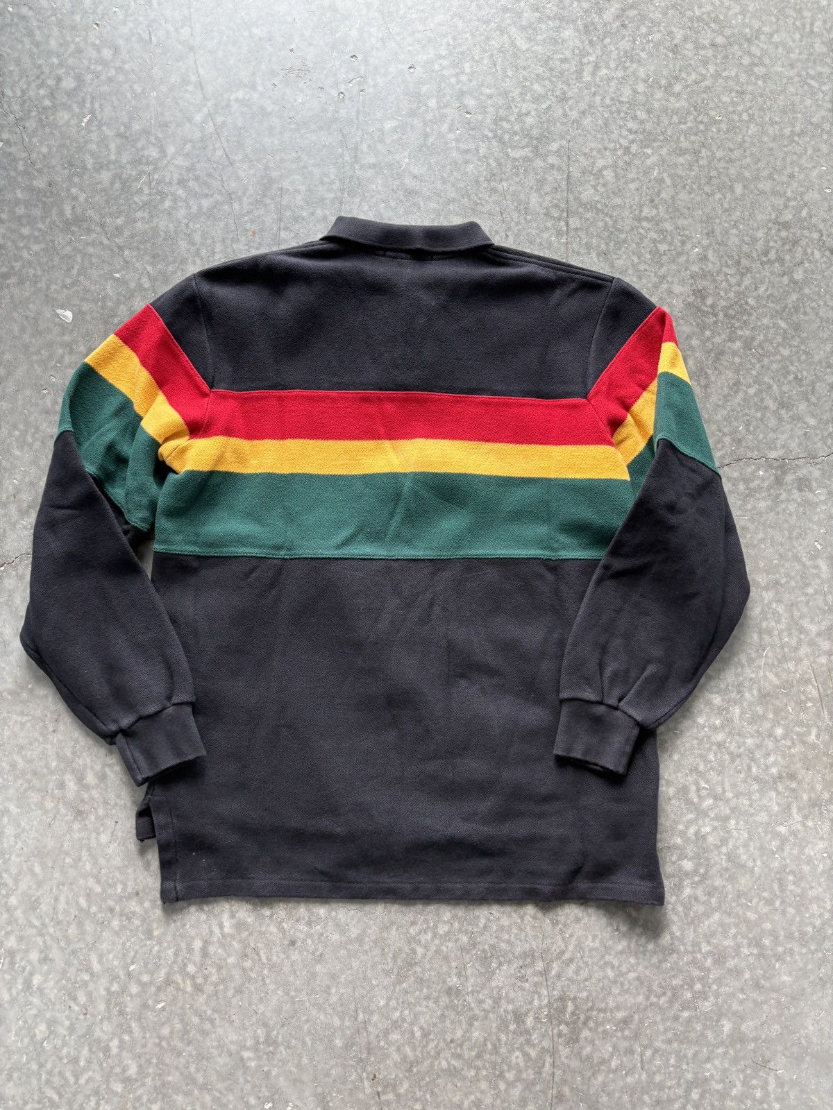 Polo Ralph Lauren Vintage 90s Polo Ralph Lauren Knit Longsleeve Polo Striped Size US L / EU 52-54 / 3 - 8 Thumbnail