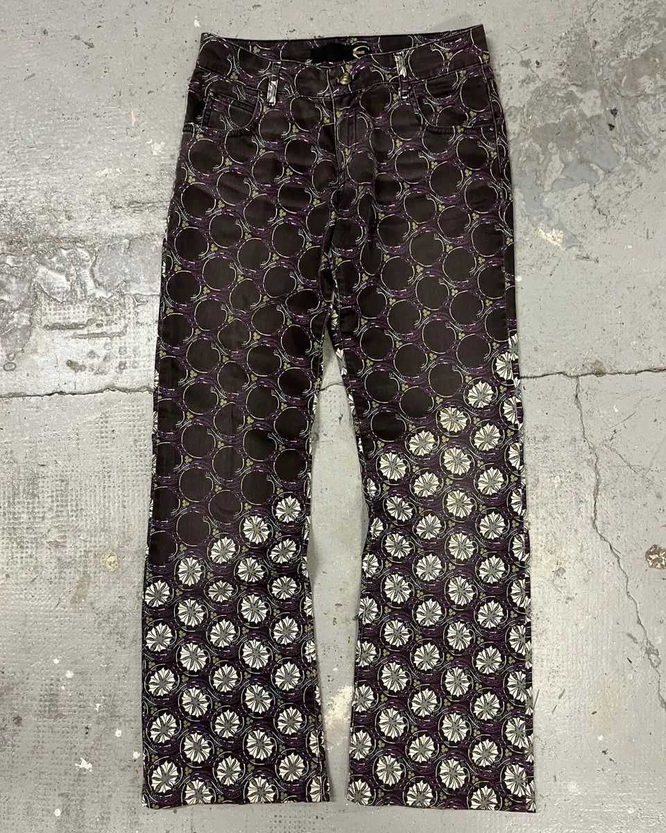 2000s Cavalli Purple Flowers Large Pants