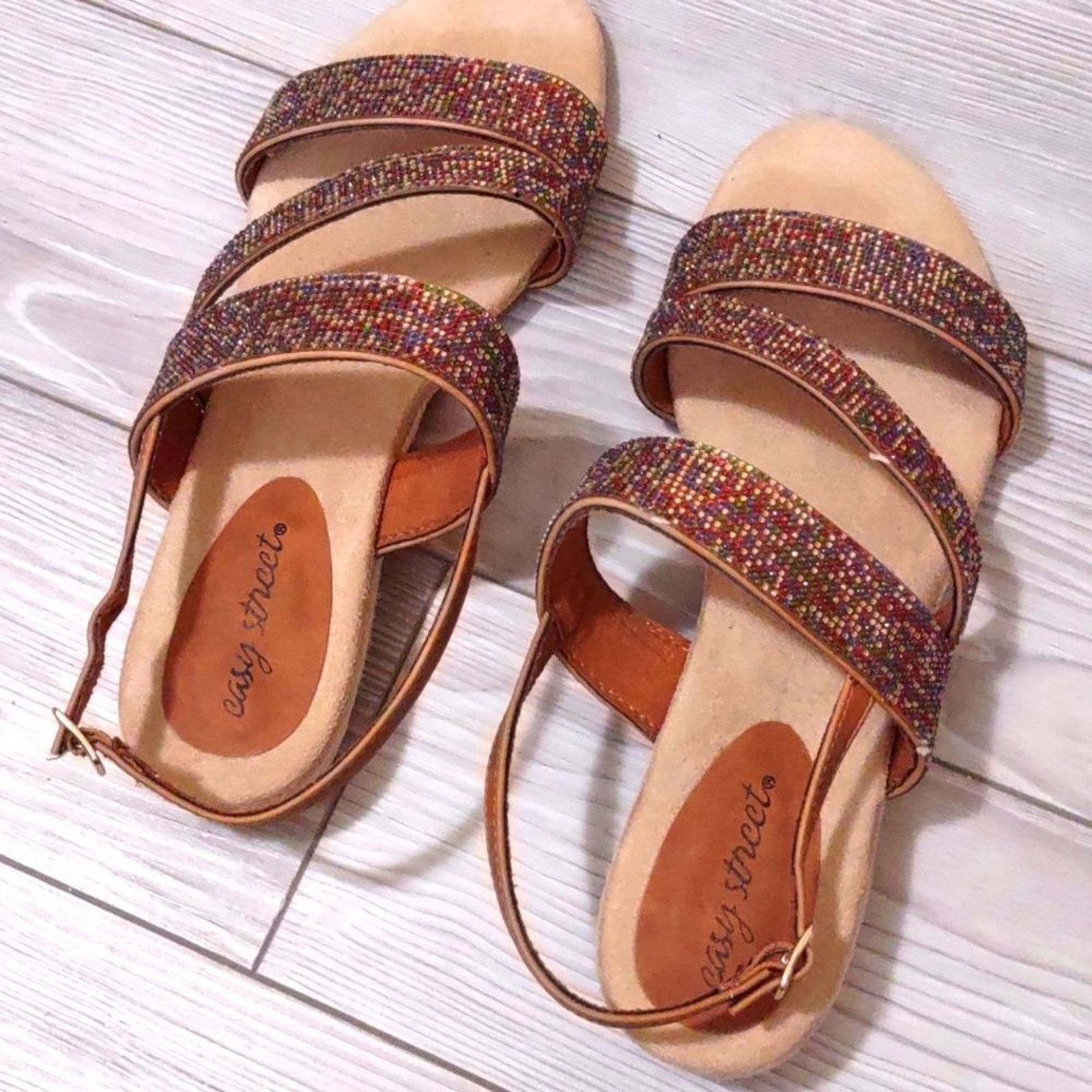Other (5-2885) Easy Street Women's Radical Wedge Sandal Sz 11 Size US 11 / IT 41 - 3 Thumbnail