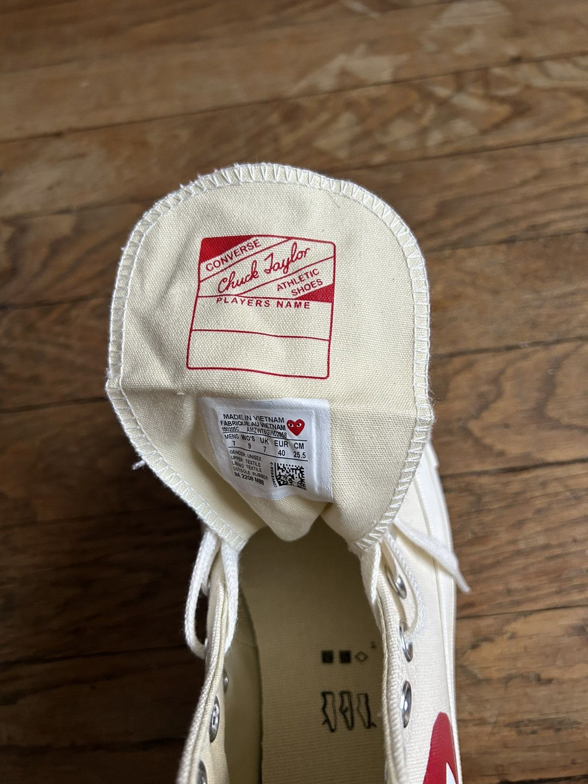 Comme des Garcons PLAY × Converse Sneakers montantes Converse x Comme des Garçons PLAY Blanc Size US 7 / EU 40 - 7 Thumbnail