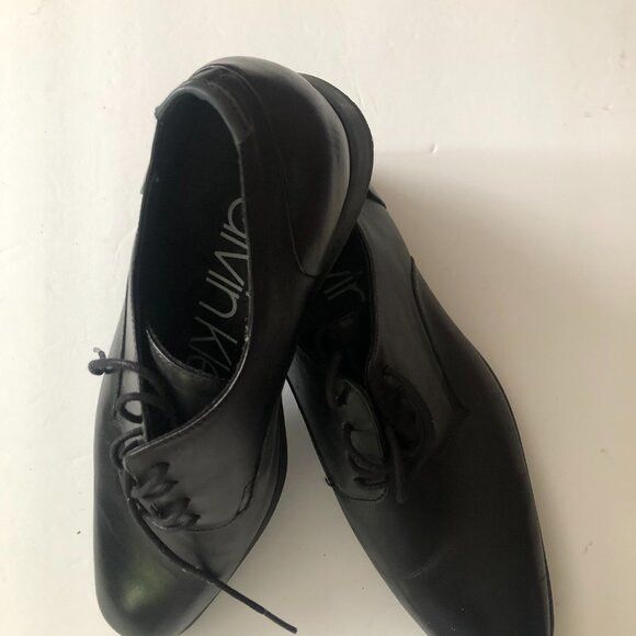 Calvin Klein Calvin Klein men's black leather dress shoes size: 11 Size US 11 / EU 44 - 7 Thumbnail