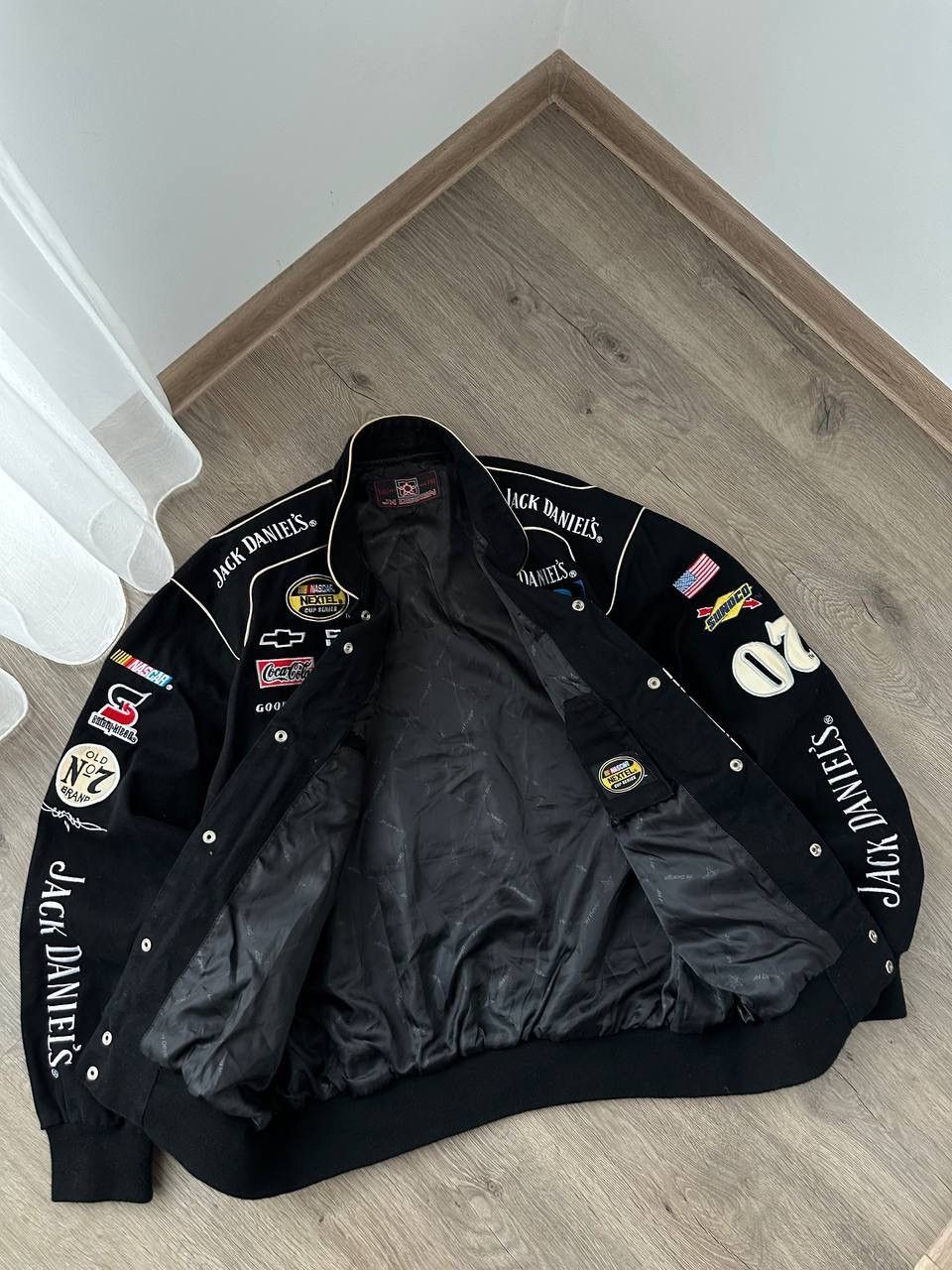 NASCAR × Vintage Vintage Jack Daniel’s NASCAR Racing Denim Black Jacket Size US M / EU 48-50 / 2 - 9 Thumbnail